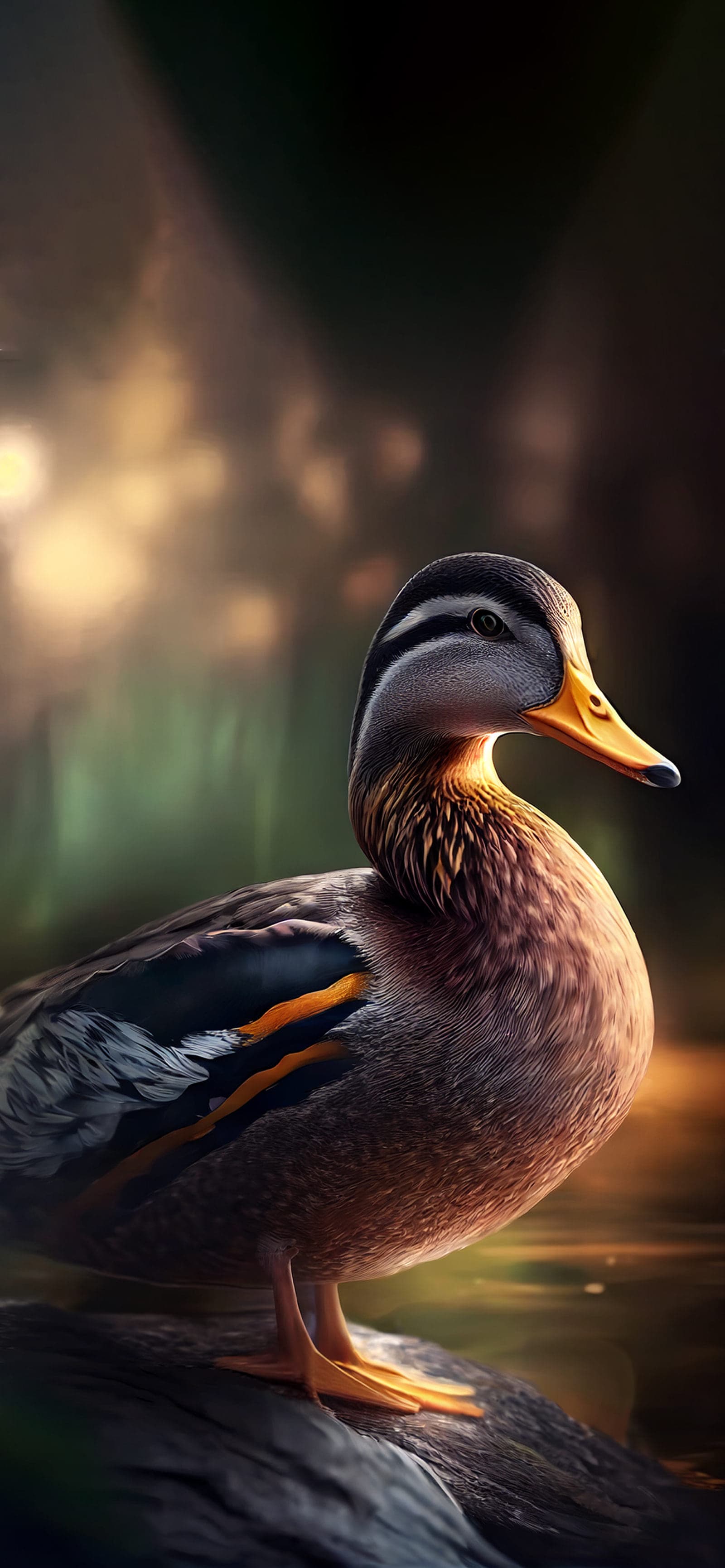 Mallard Duck Portrait - Pro phone wallpaper