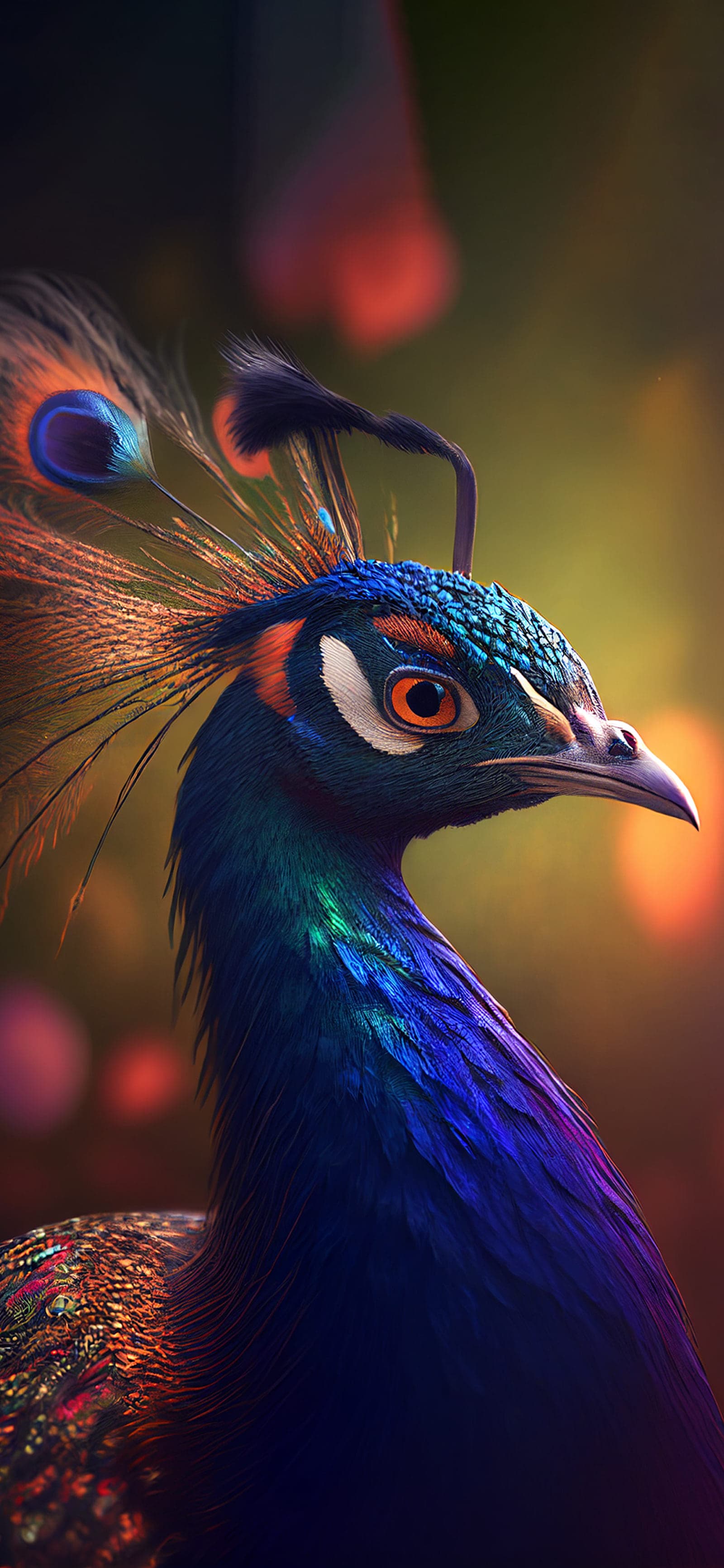 Peacock Feather Display - Pro phone wallpaper