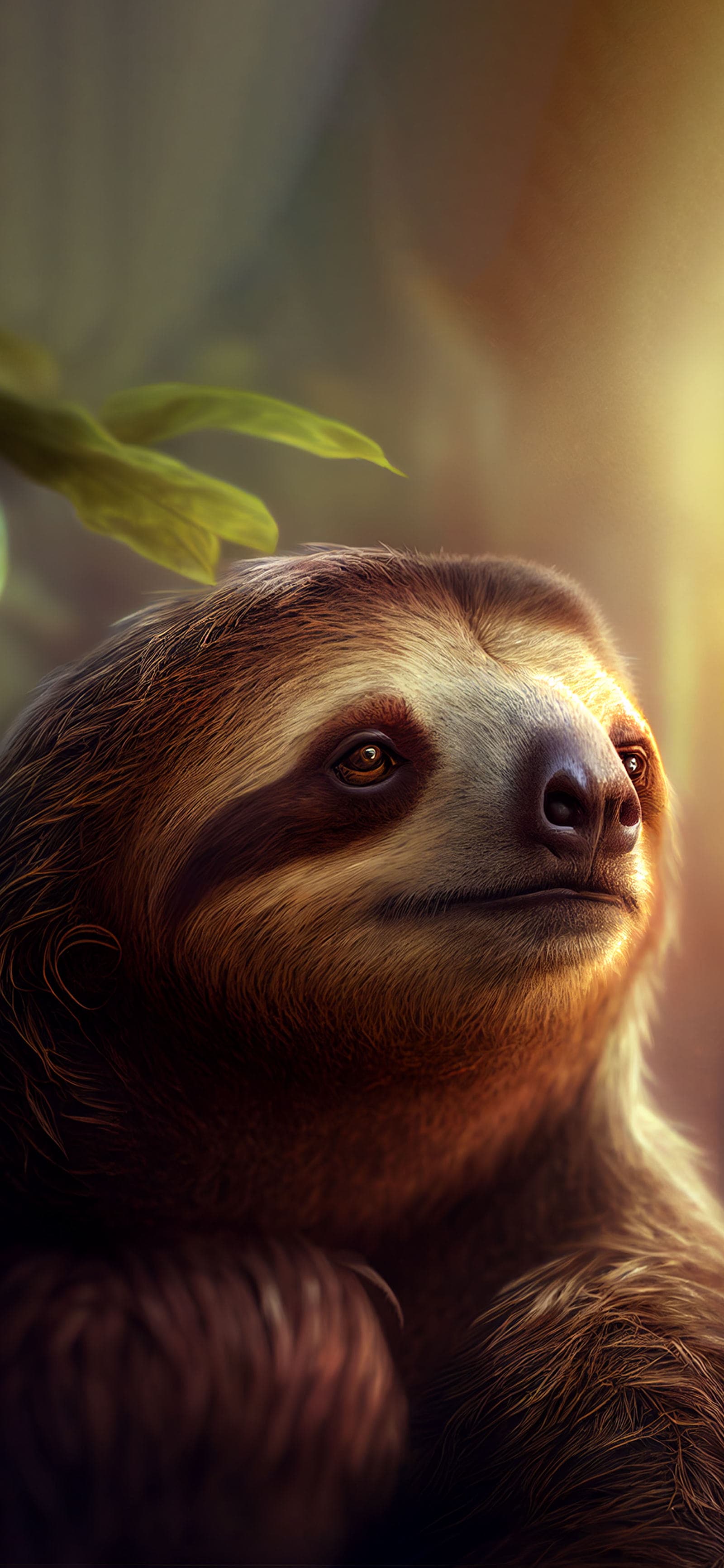 Contemplative Sloth - Pro phone wallpaper