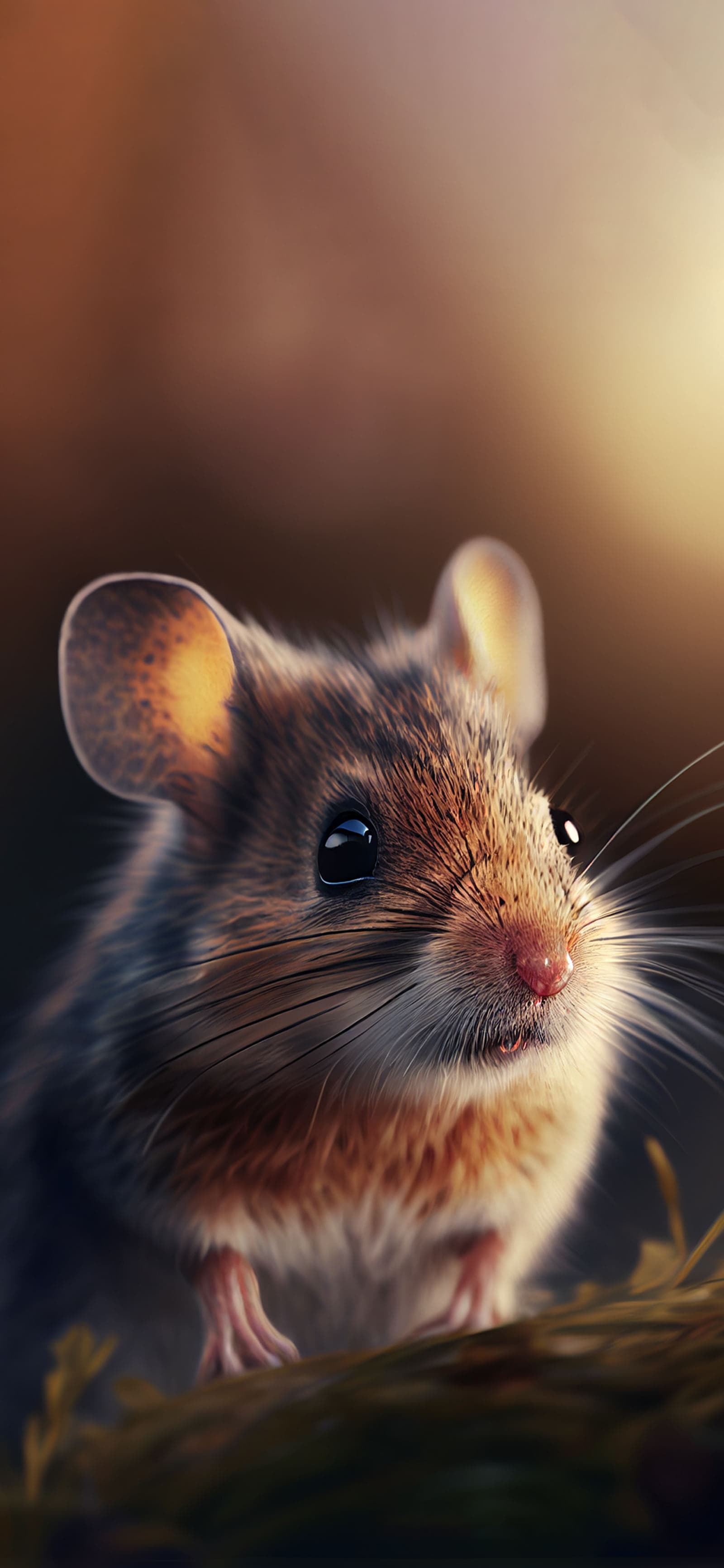 Gentle Mouse Portrait - Pro phone wallpaper