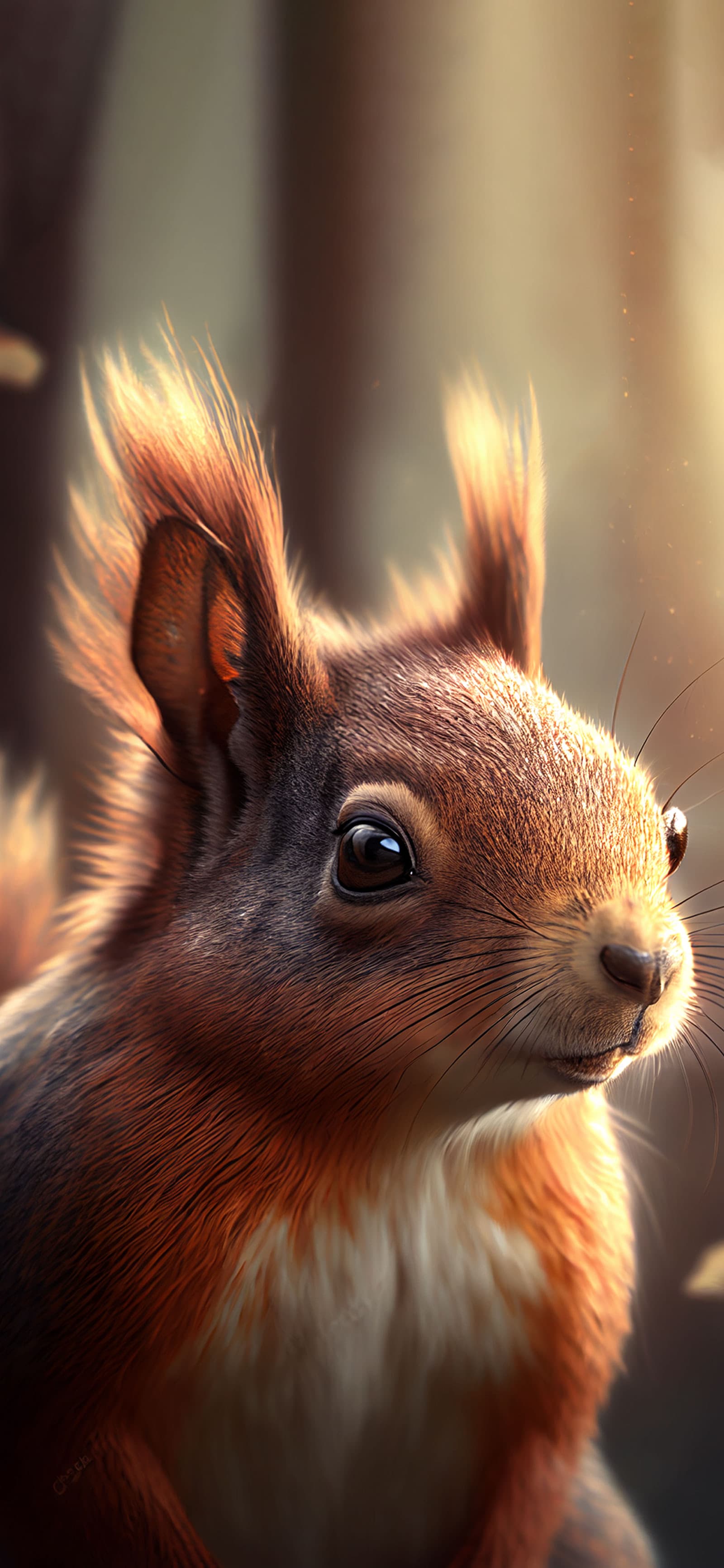 Curious Squirrel Gaze - Pro phone wallpaper
