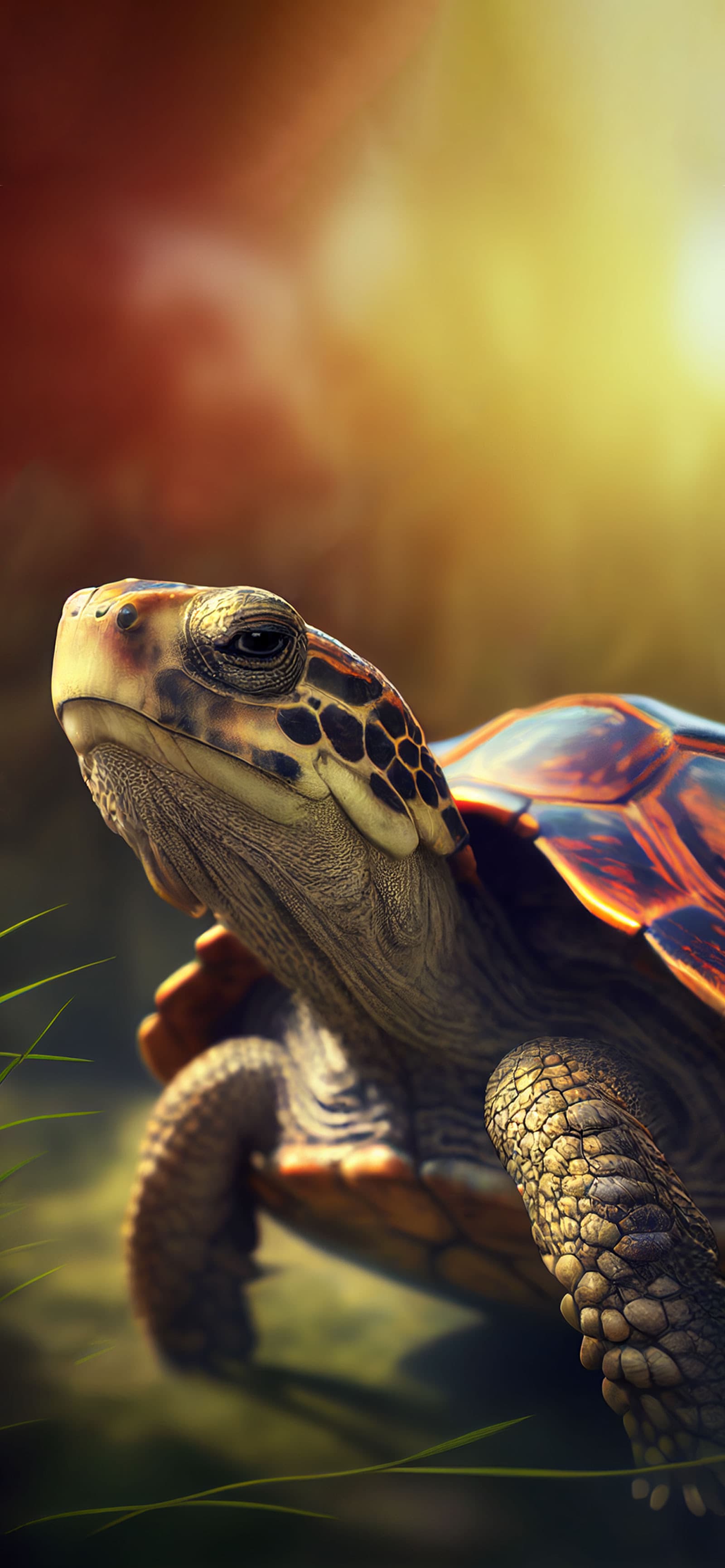 Turtle Sunlight Portrait - Pro phone wallpaper