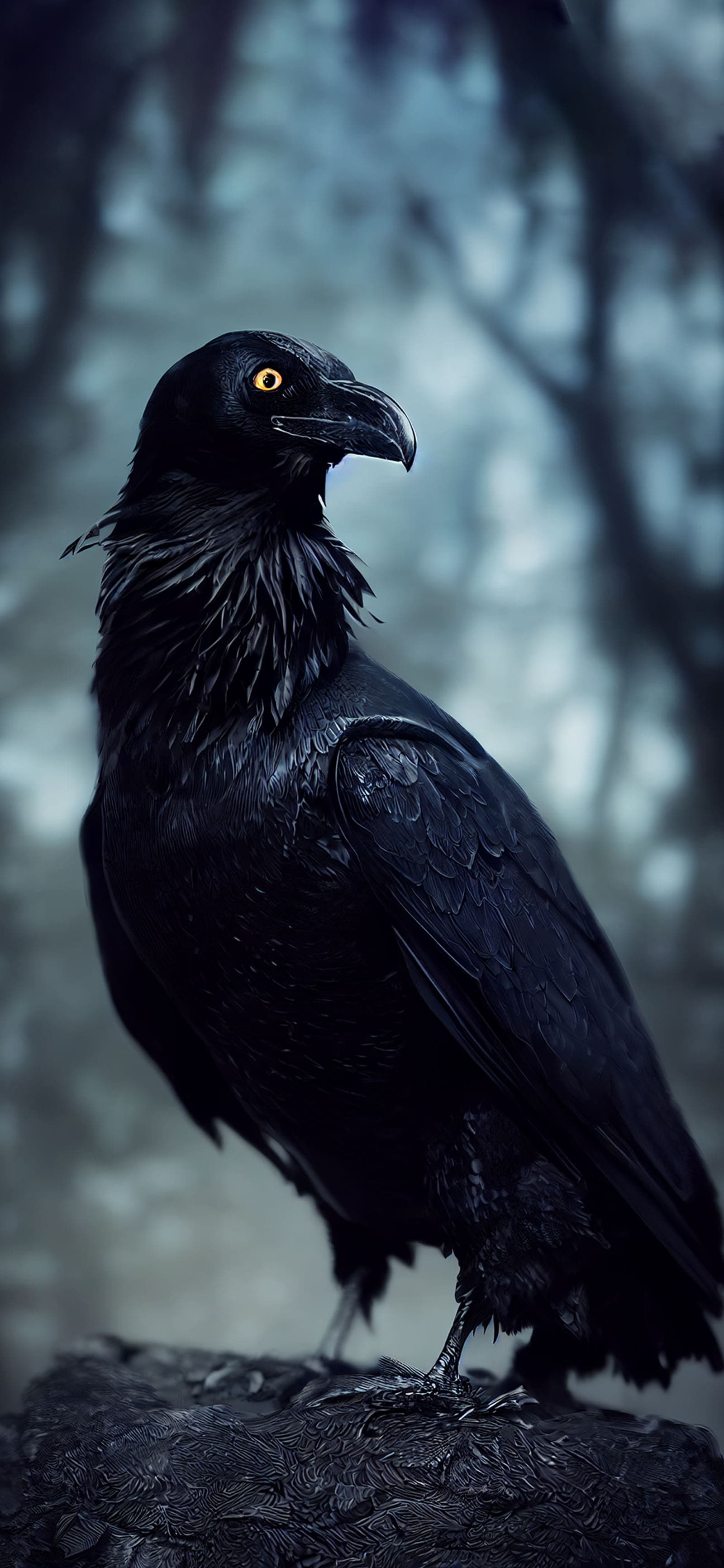 Raven Dark Watcher - Pro phone wallpaper