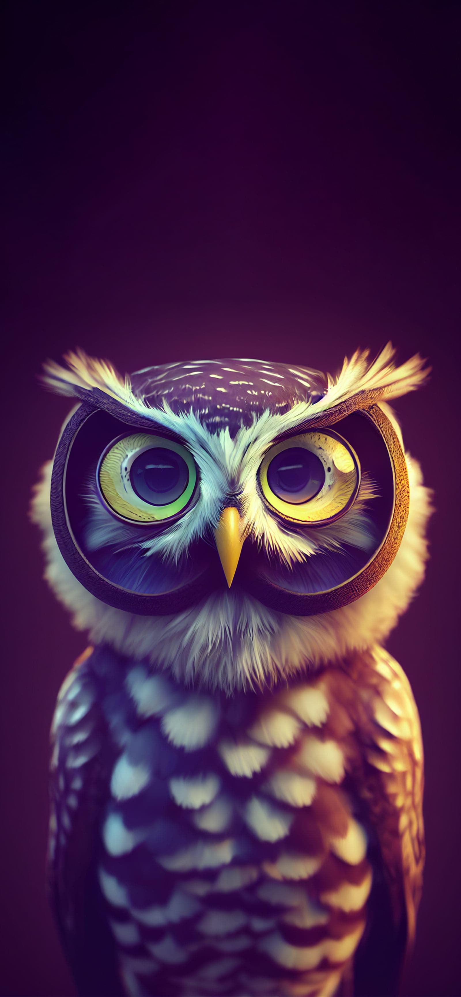 Cartoon Owl Eyes - Pro phone wallpaper