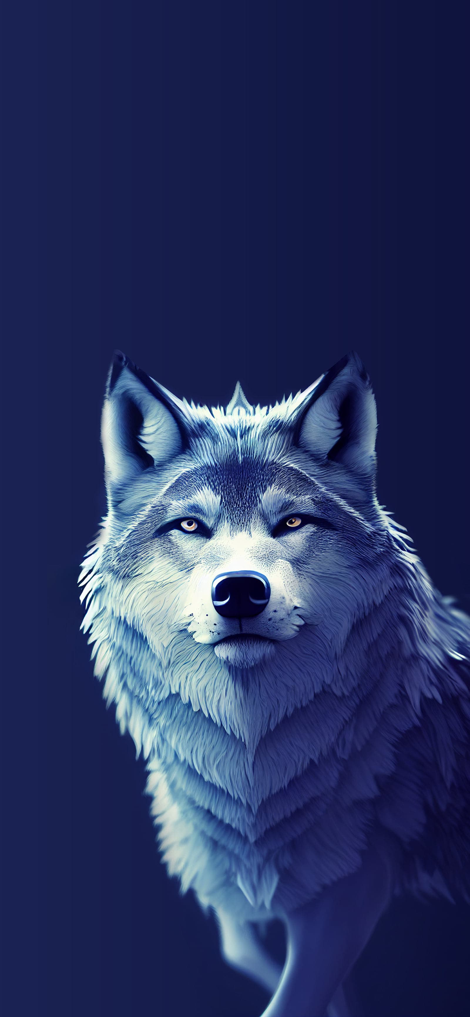 Blue Wolf Gaze - Pro phone wallpaper