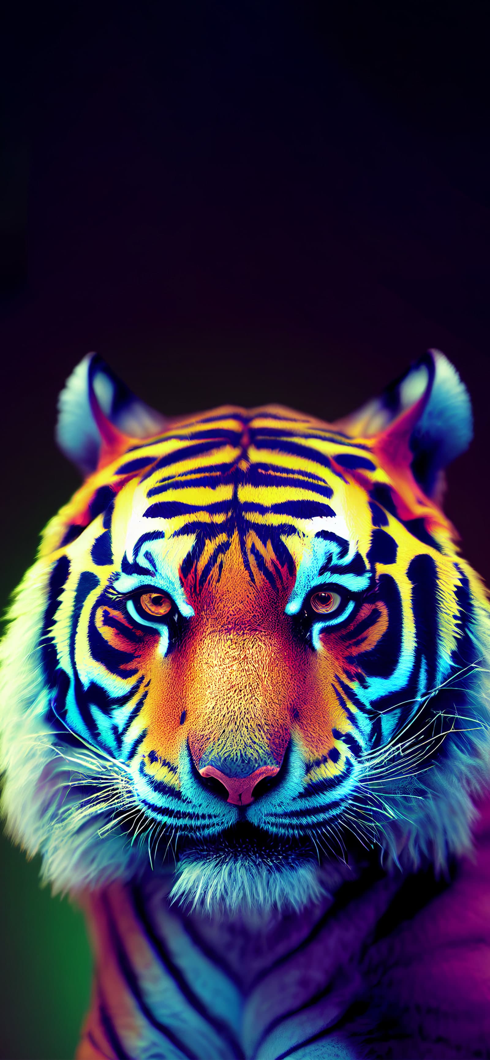 Psychedelic Tiger - Pro phone wallpaper