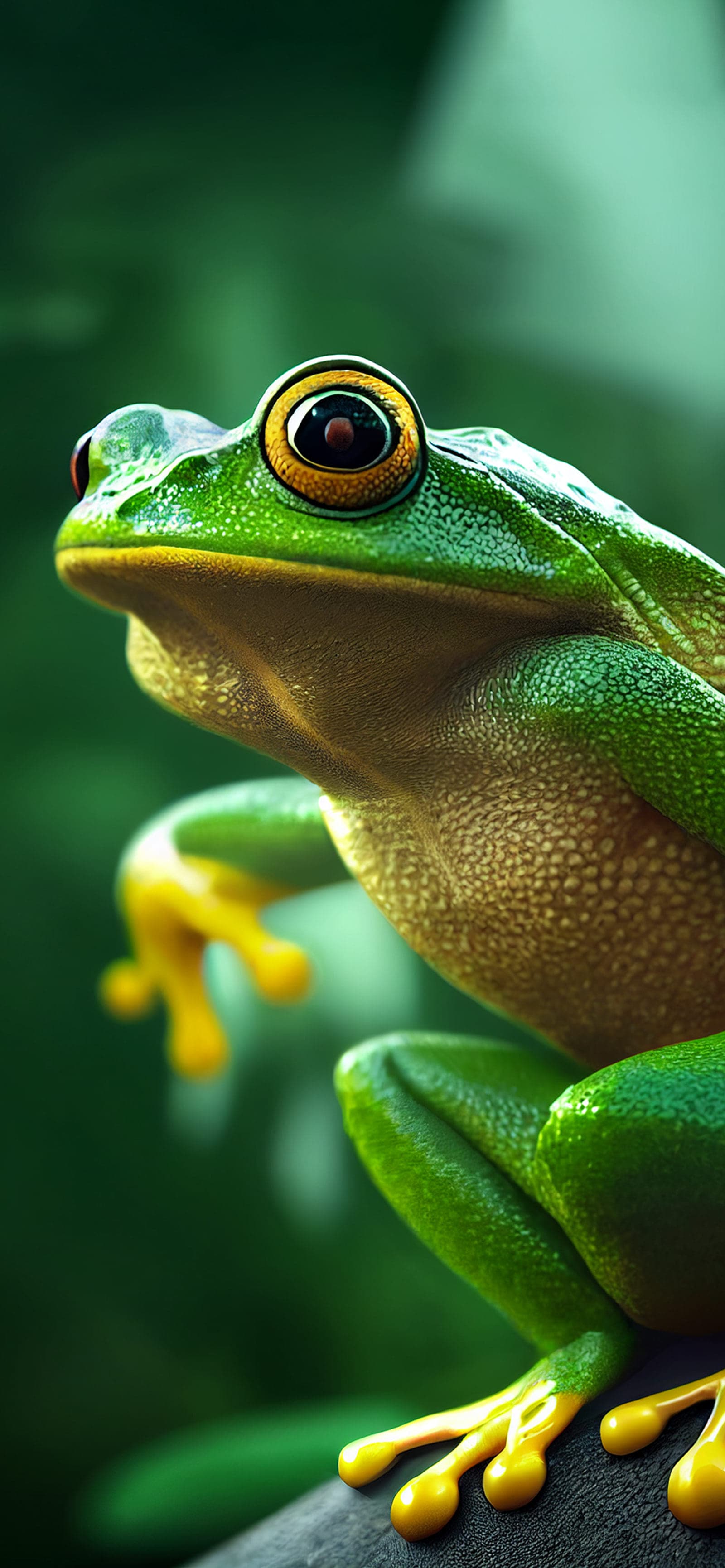Emerald Frog Gaze - Pro phone wallpaper