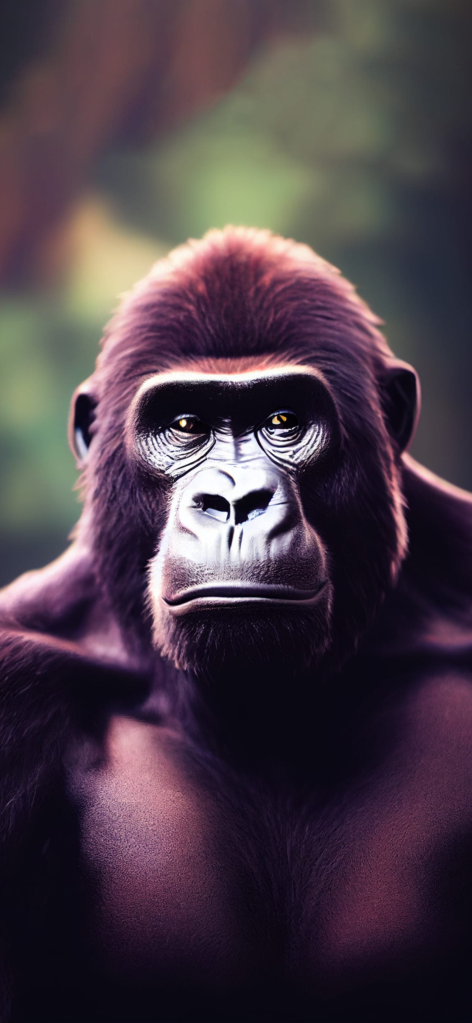 Gorilla Forest Gaze - Pro phone wallpaper