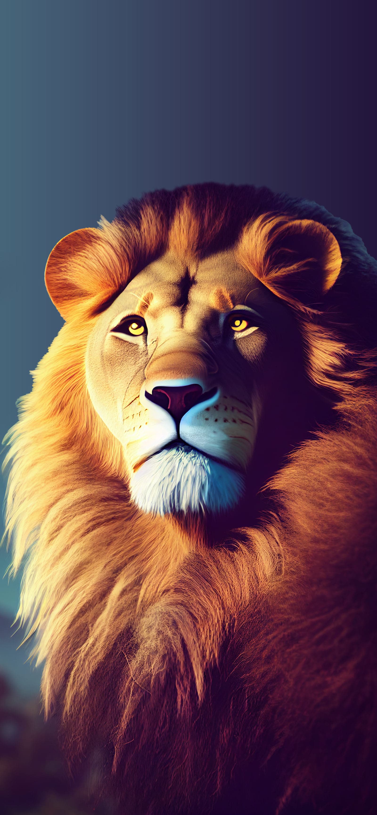 Regal Lion Gaze - Pro phone wallpaper