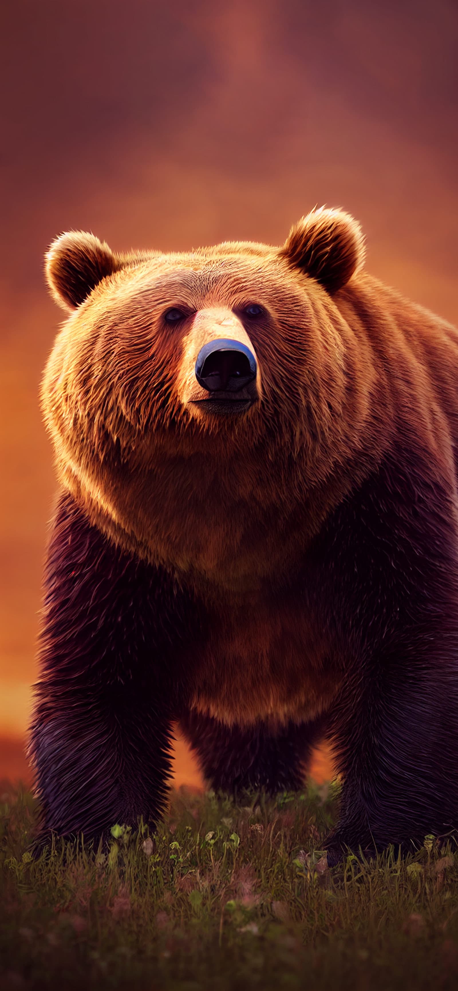 Brown Bear Stare - Pro phone wallpaper