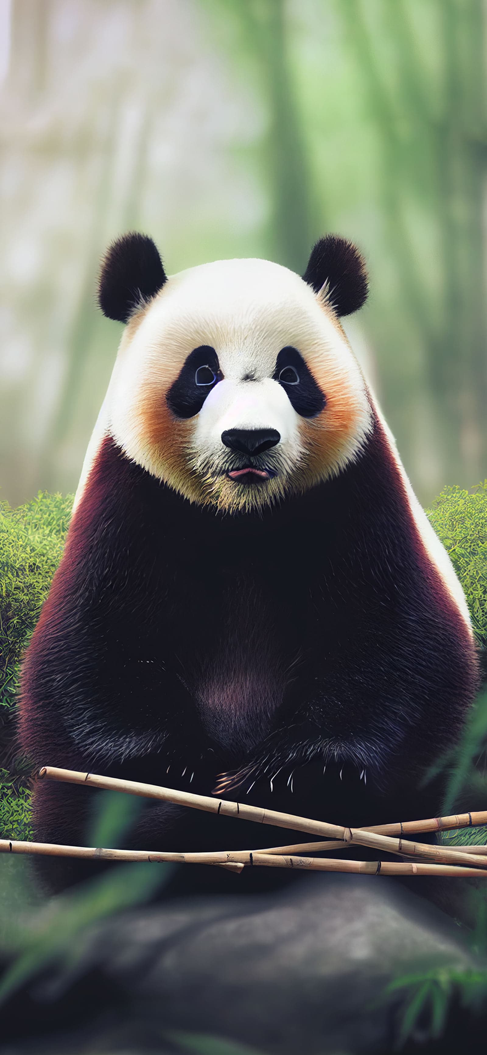 Gentle Panda Portrait - Pro phone wallpaper