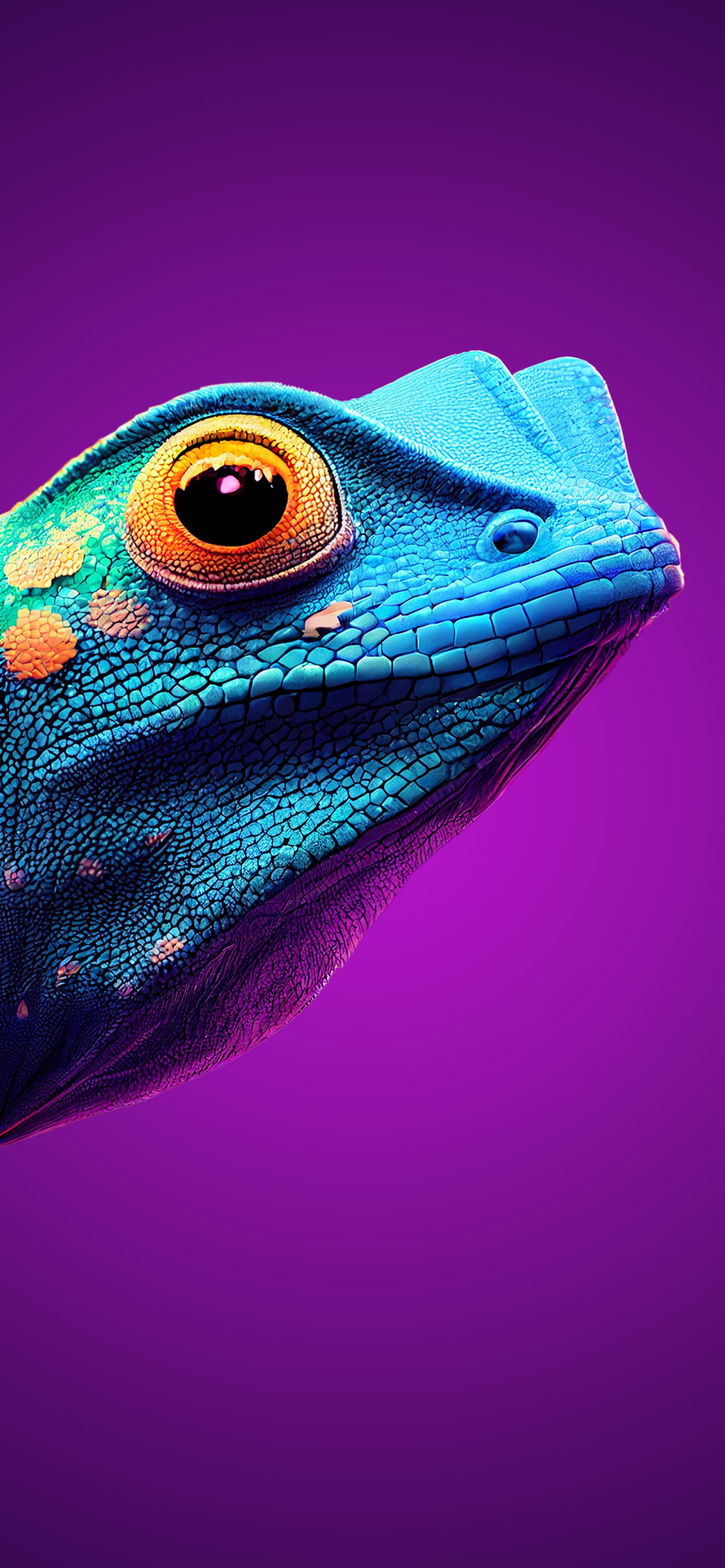 Electric Lizard Close-up - Pro phone wallpaper