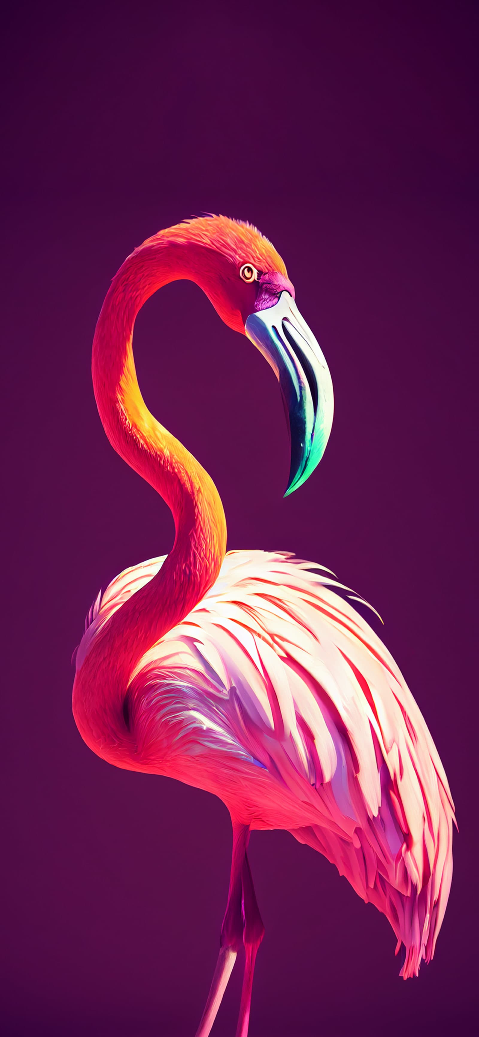 Pink Flamingo Pose - Pro phone wallpaper