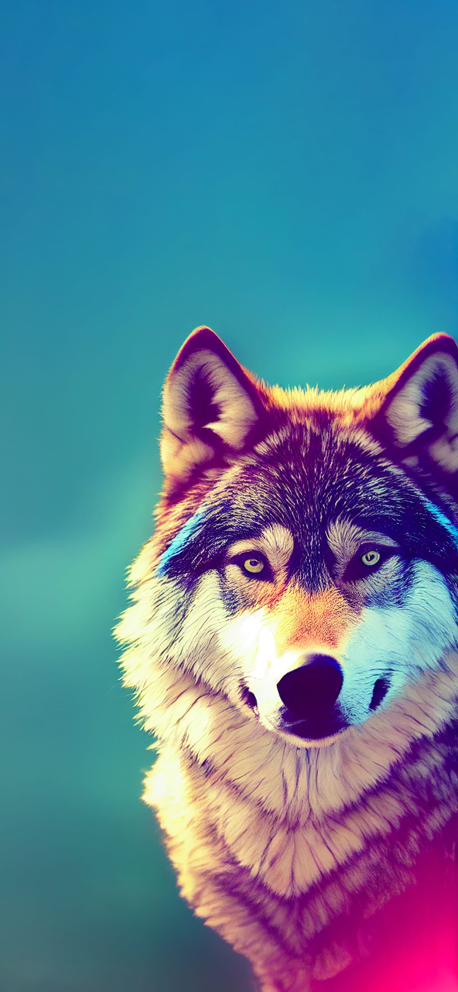 Mystical Wolf Gaze - Pro phone wallpaper