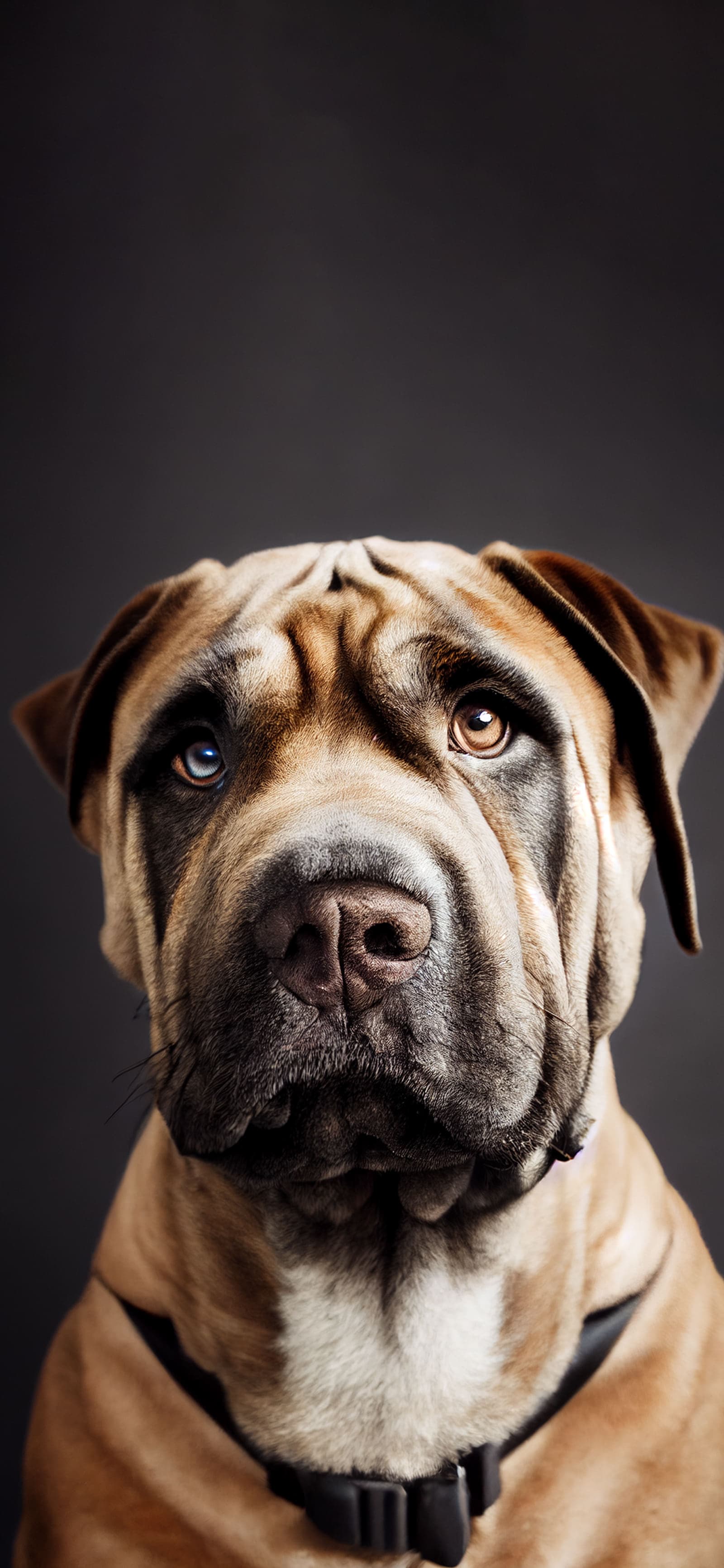 Heterochromia Dog Portrait - Pro phone wallpaper