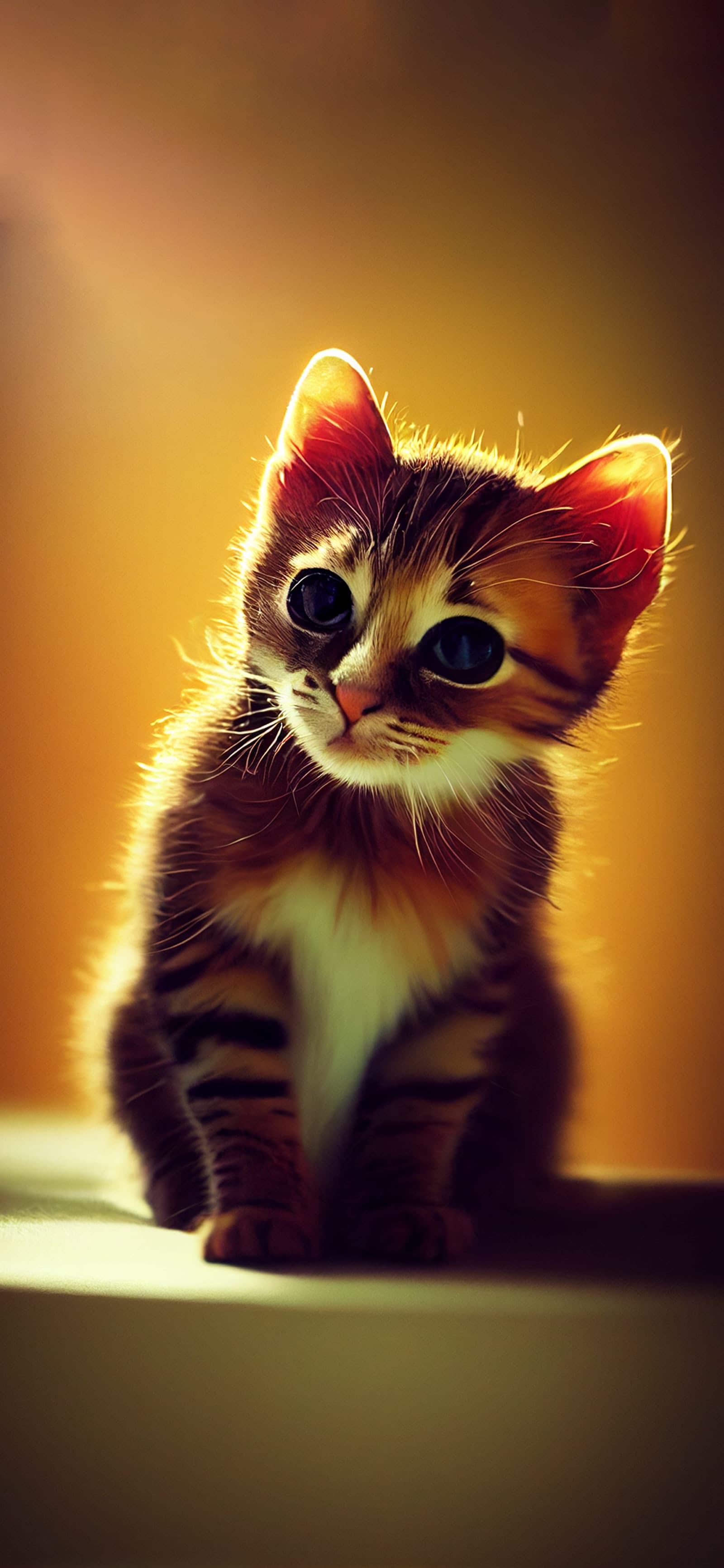 Adorable Kitten Gaze - Pro phone wallpaper