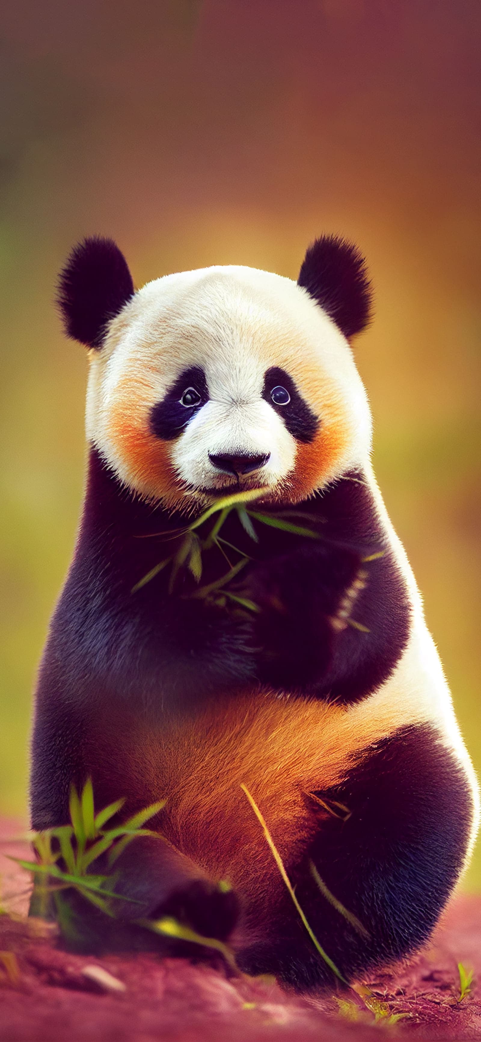 Panda Eating Bamboo - Pro phone wallpaper