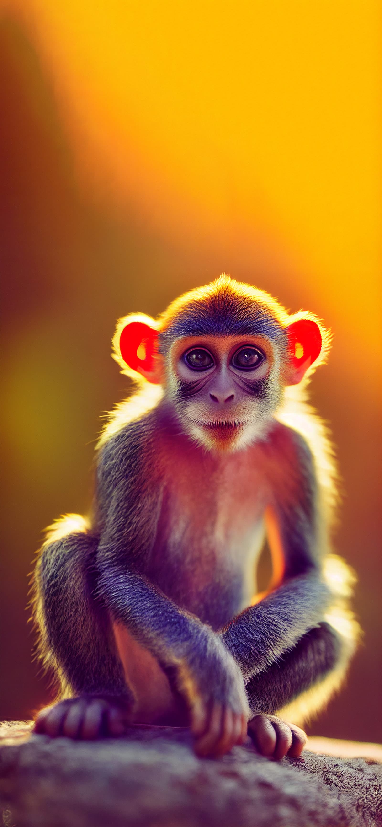 Golden Monkey Portrait - Pro phone wallpaper
