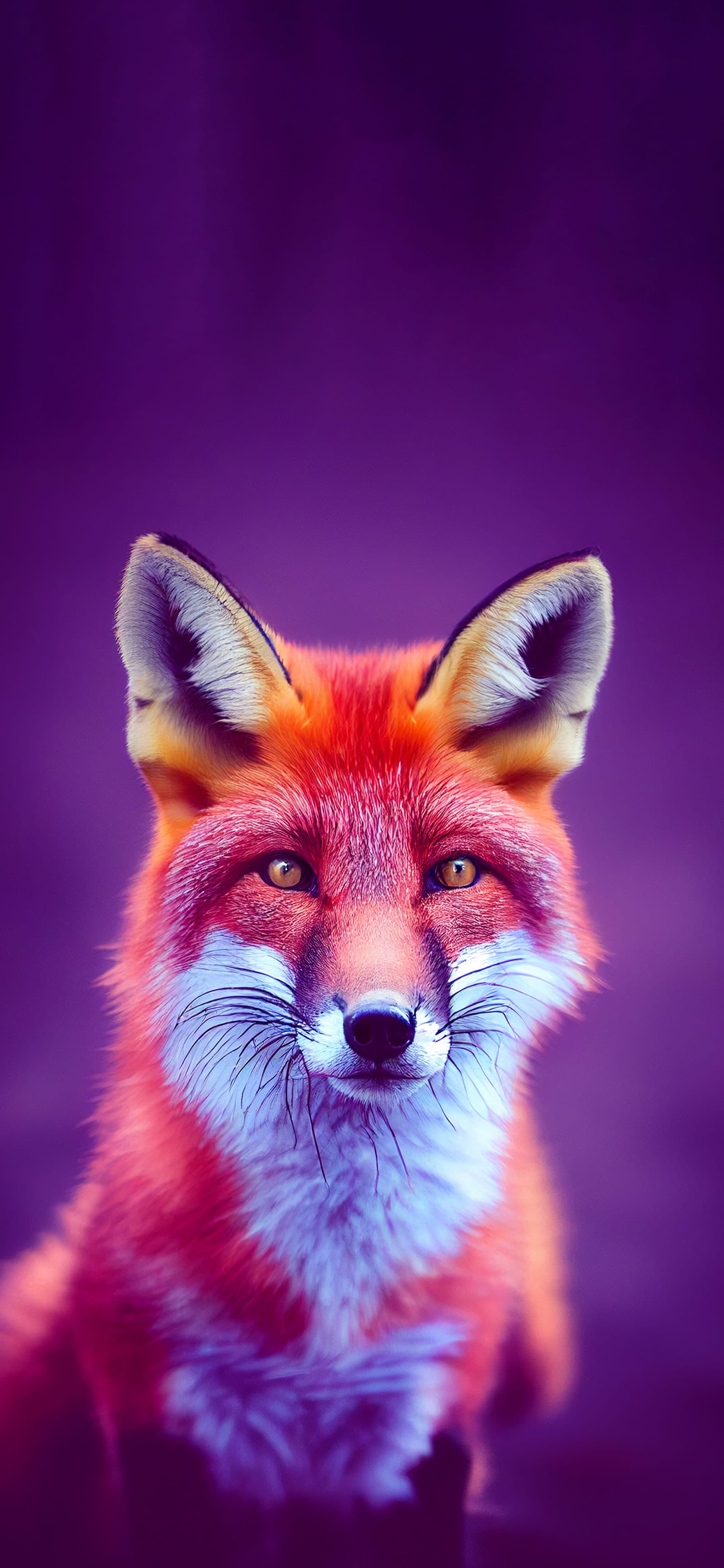 Purple Fox Stare - Pro phone wallpaper