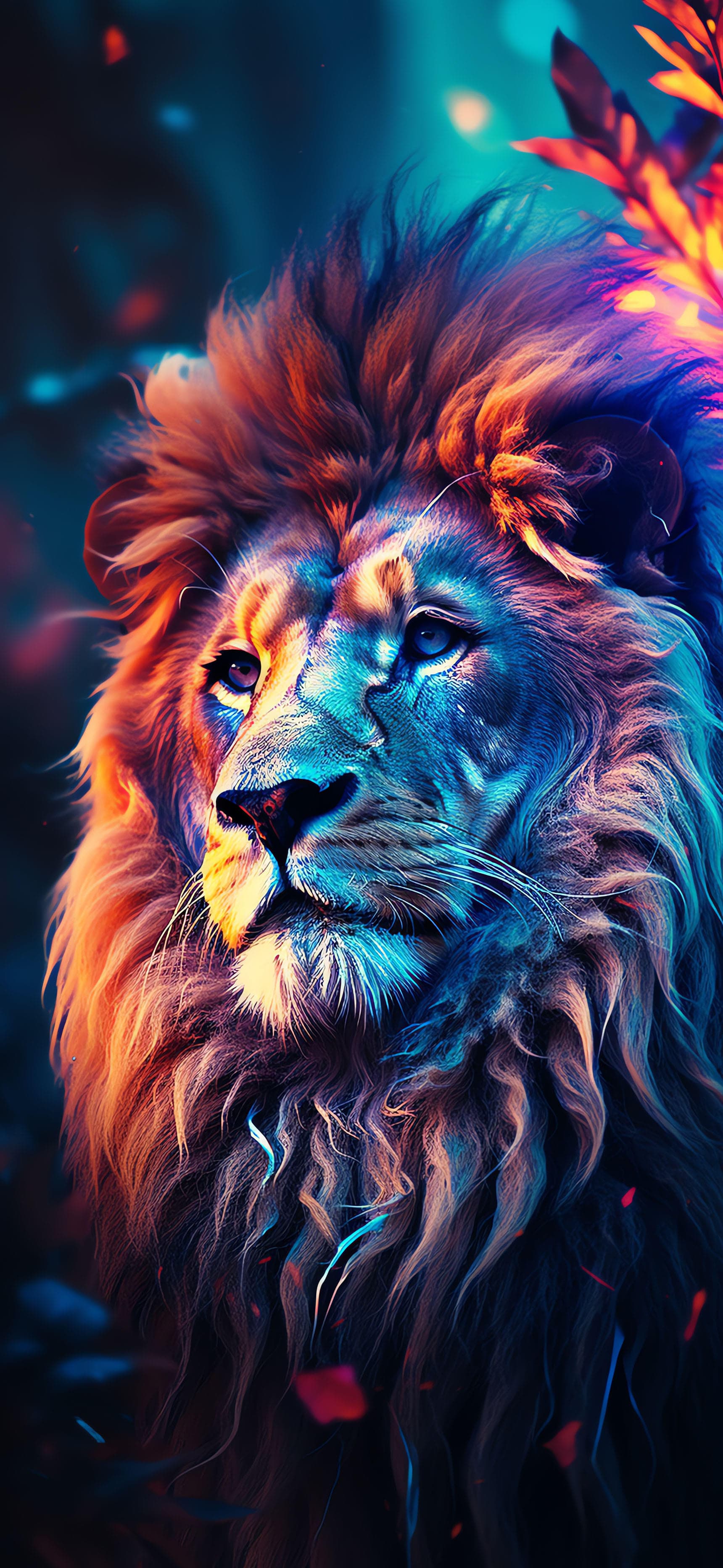 Neon Lion - Pro phone wallpaper