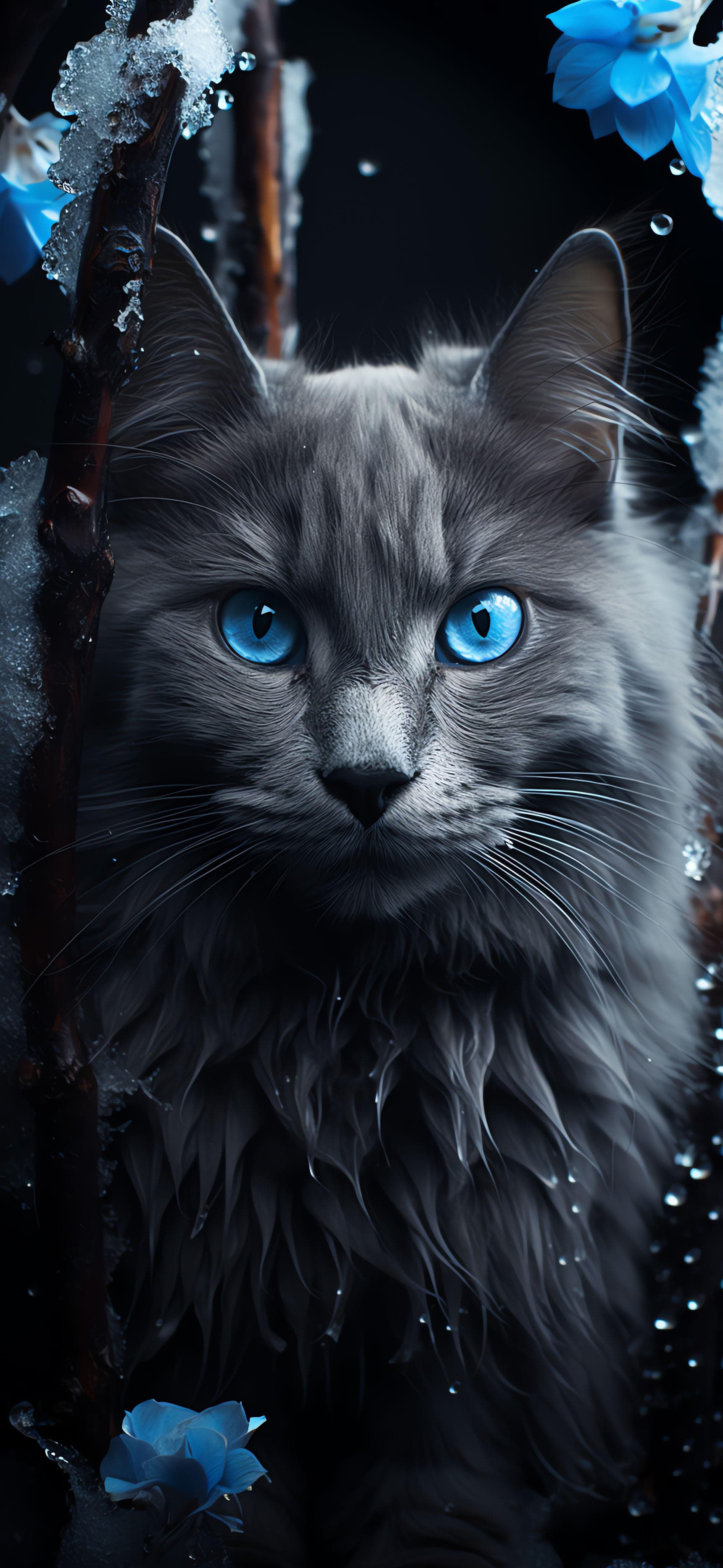 Icy Feline - Pro phone wallpaper