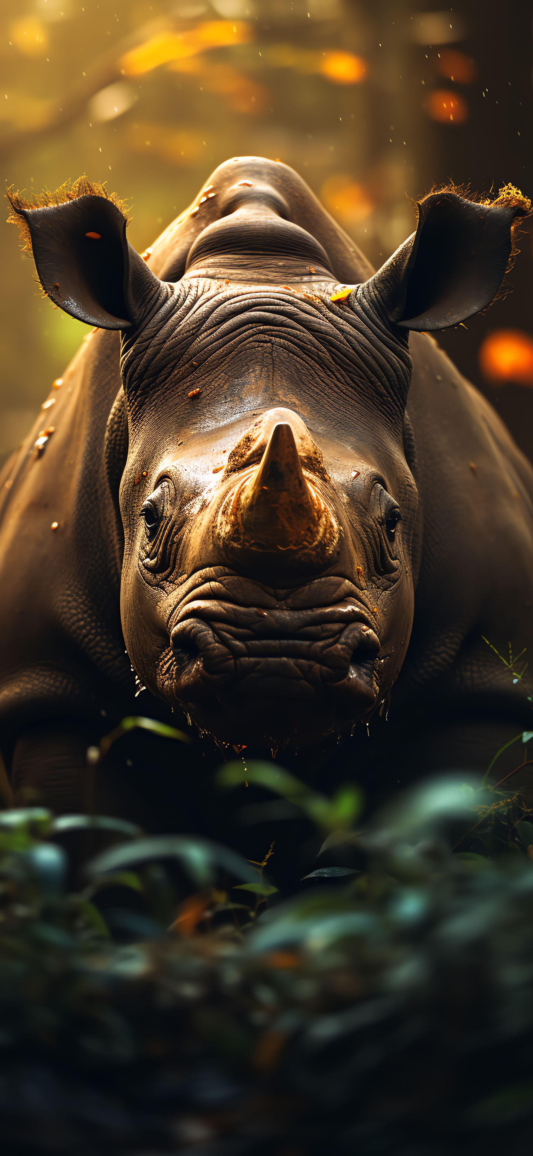 Rhino Close Encounter - Pro phone wallpaper