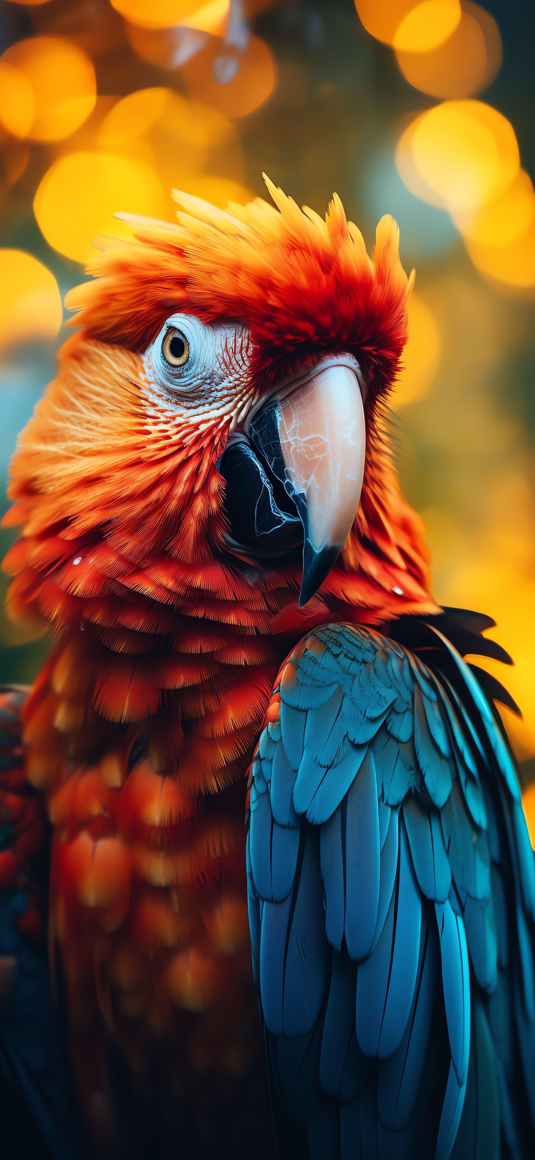 Colorful Parrot Portrait - Pro phone wallpaper