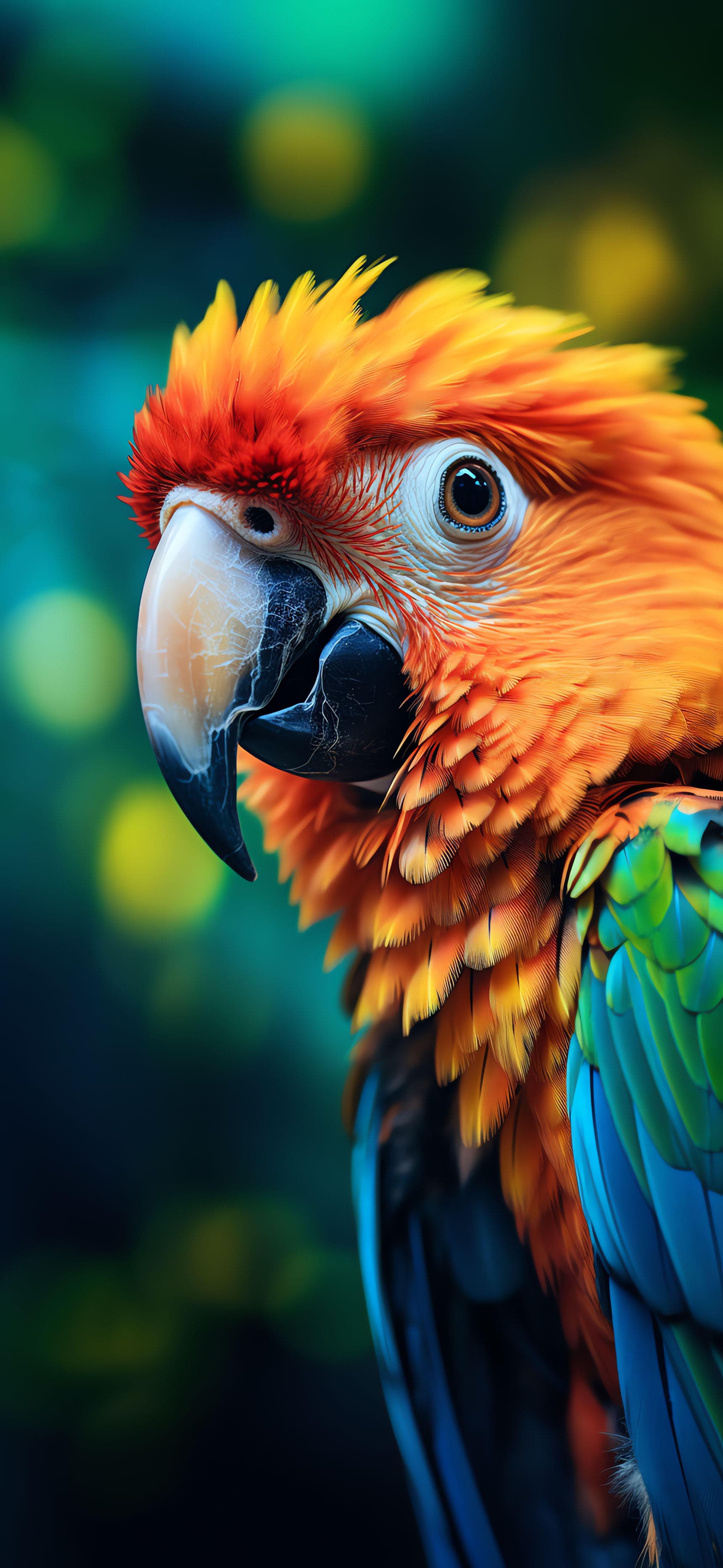 Vibrant Parrot Profile - Pro phone wallpaper
