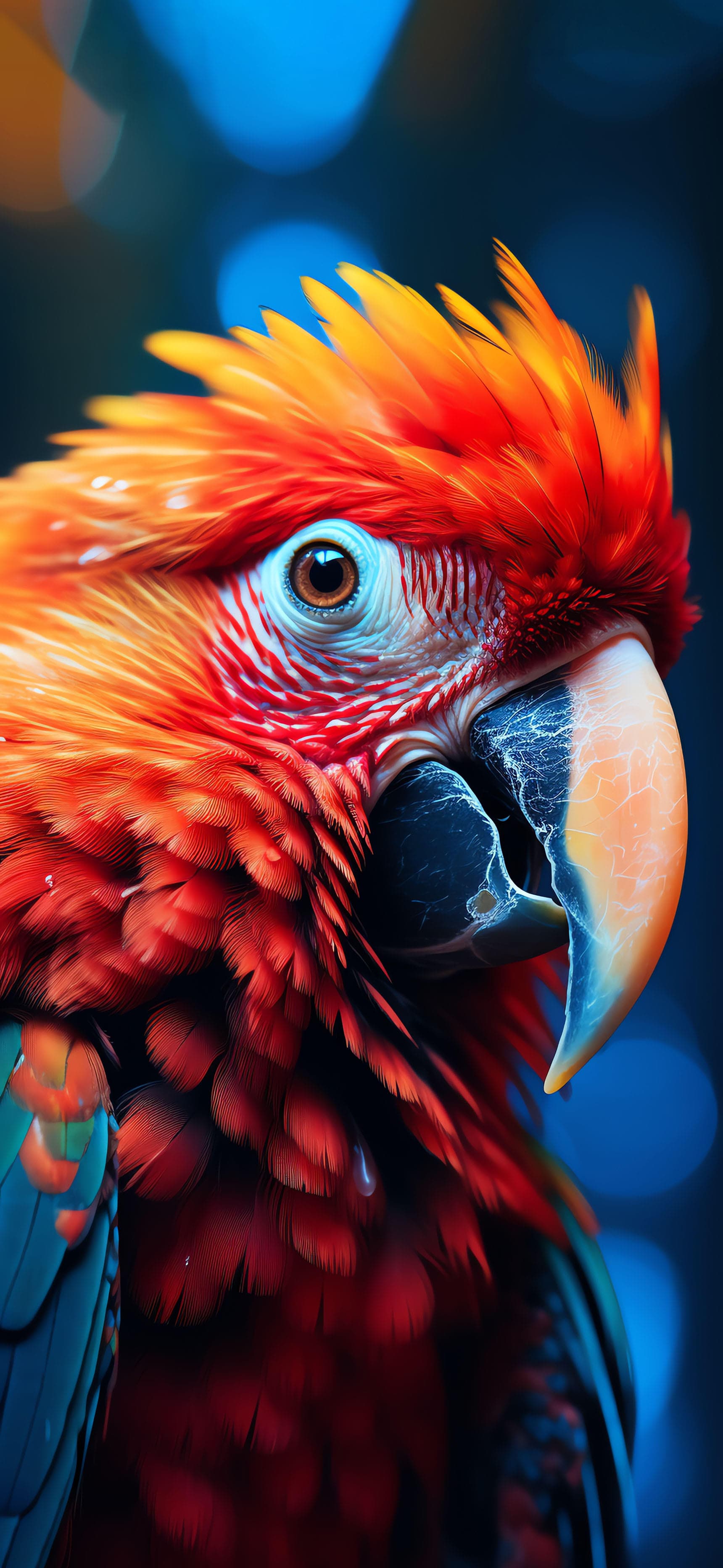 Scarlet Macaw Close-up - Pro phone wallpaper