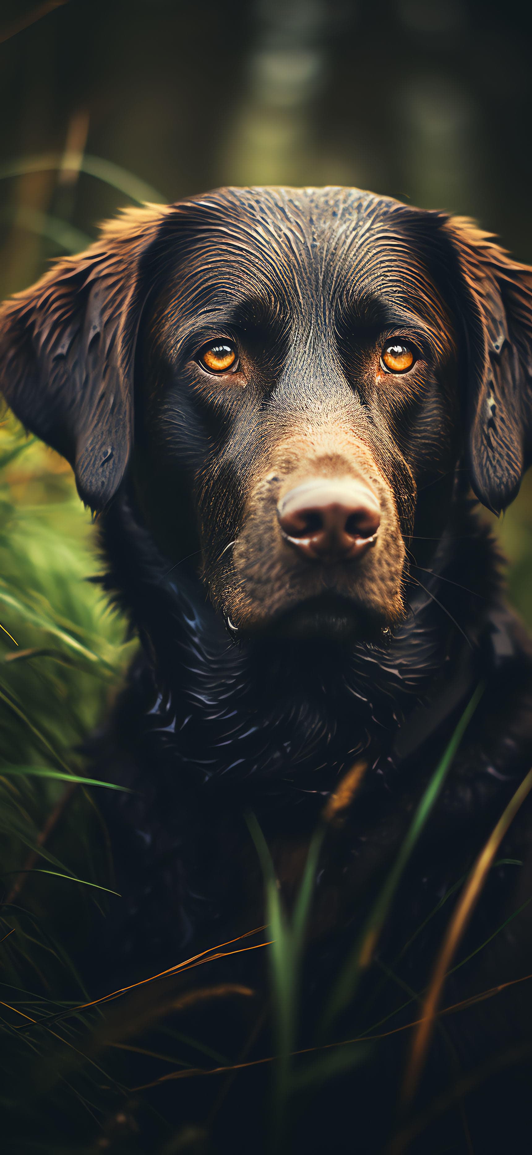 Wet Dog Stare - Pro phone wallpaper