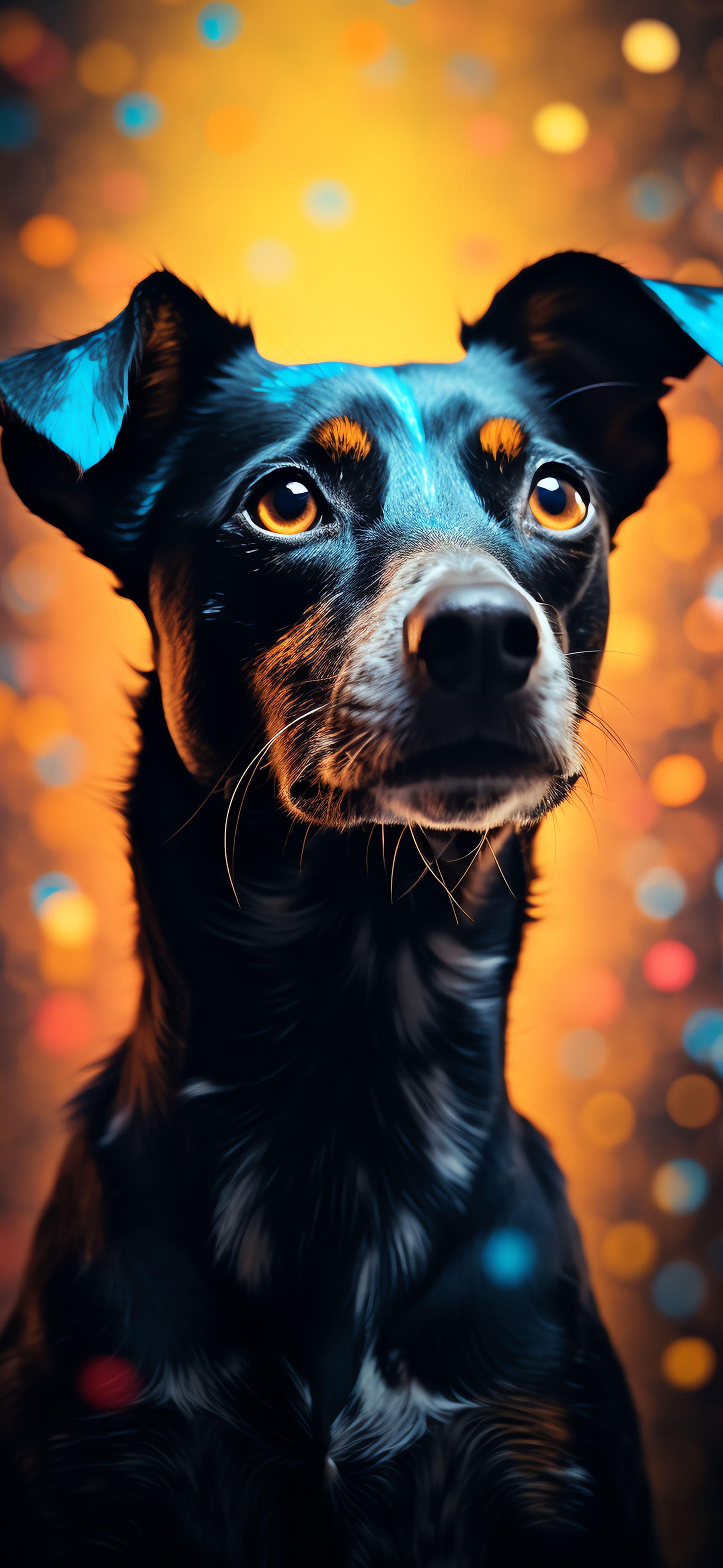 Festive Dog Portrait - Pro phone wallpaper