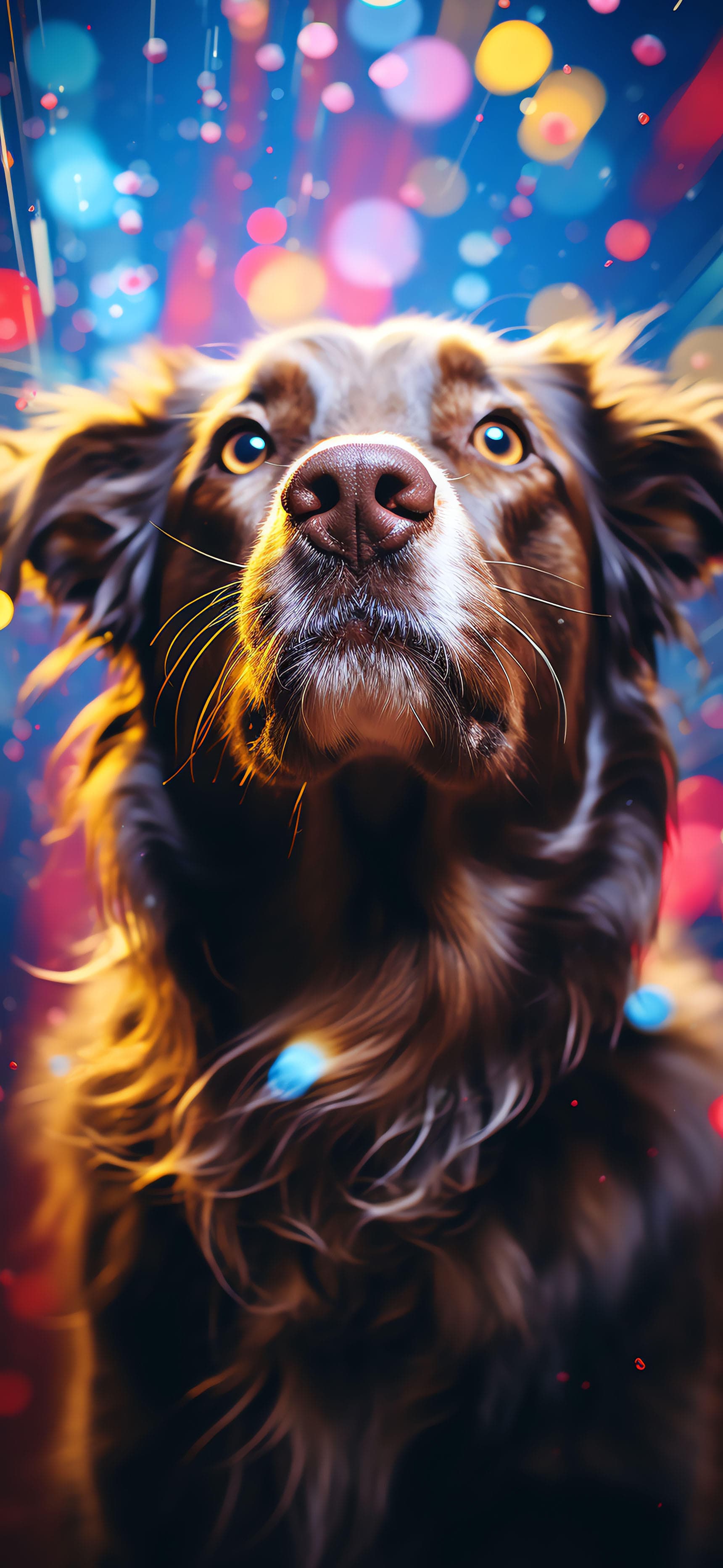 Party Dog Portrait - Pro phone wallpaper