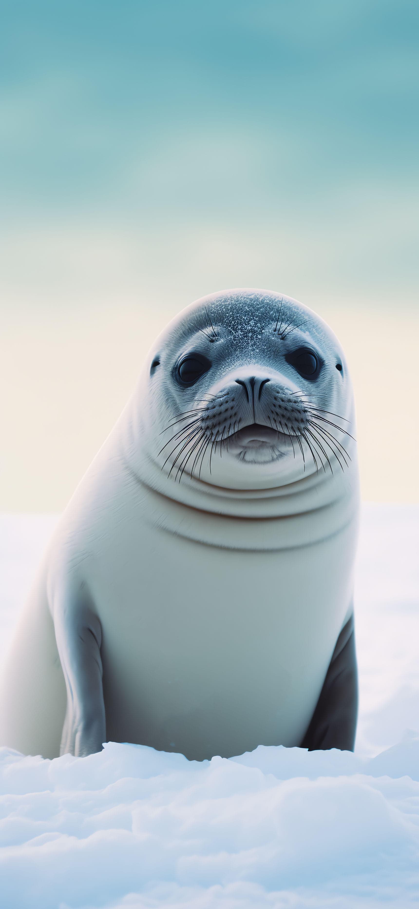 Arctic Seal Portrait - Pro phone wallpaper