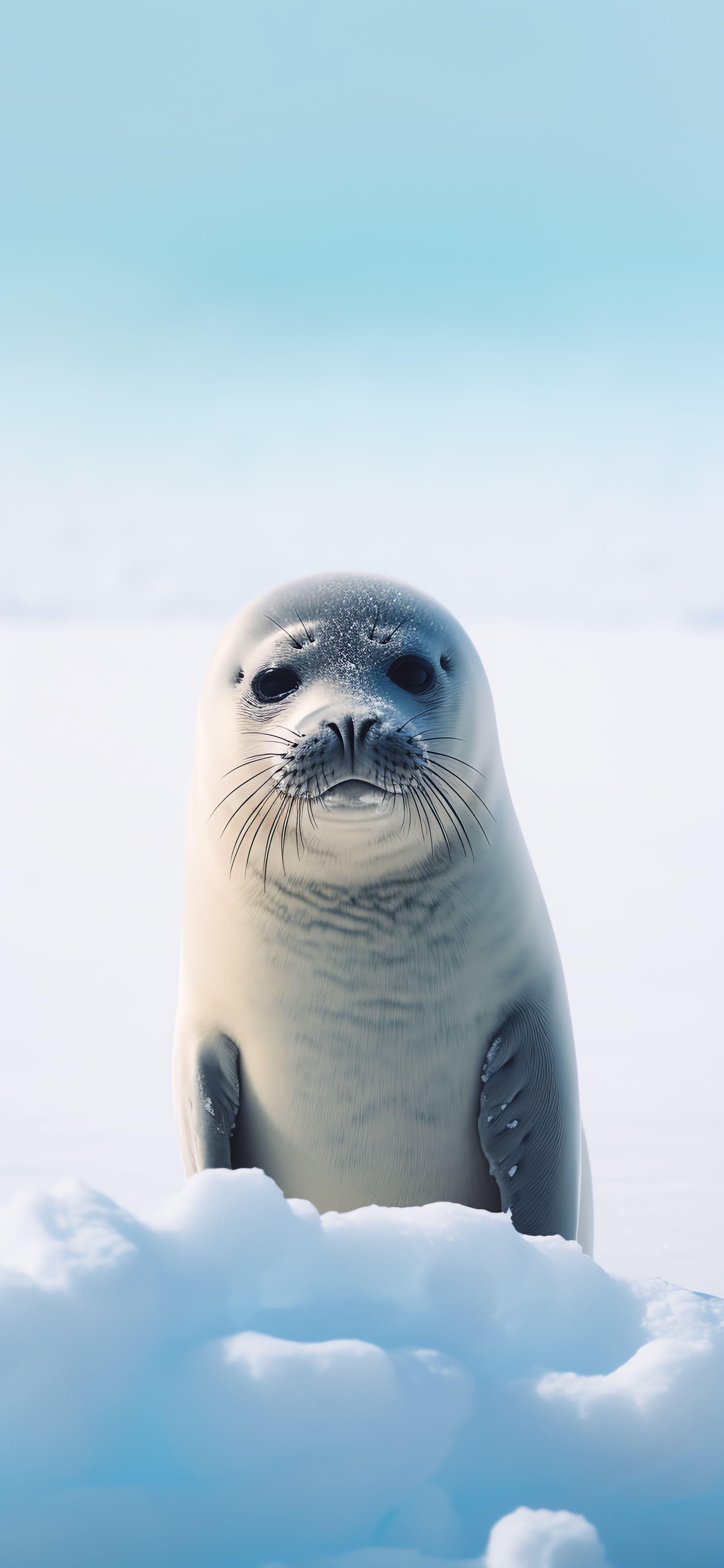Baby Seal Portrait - Pro phone wallpaper