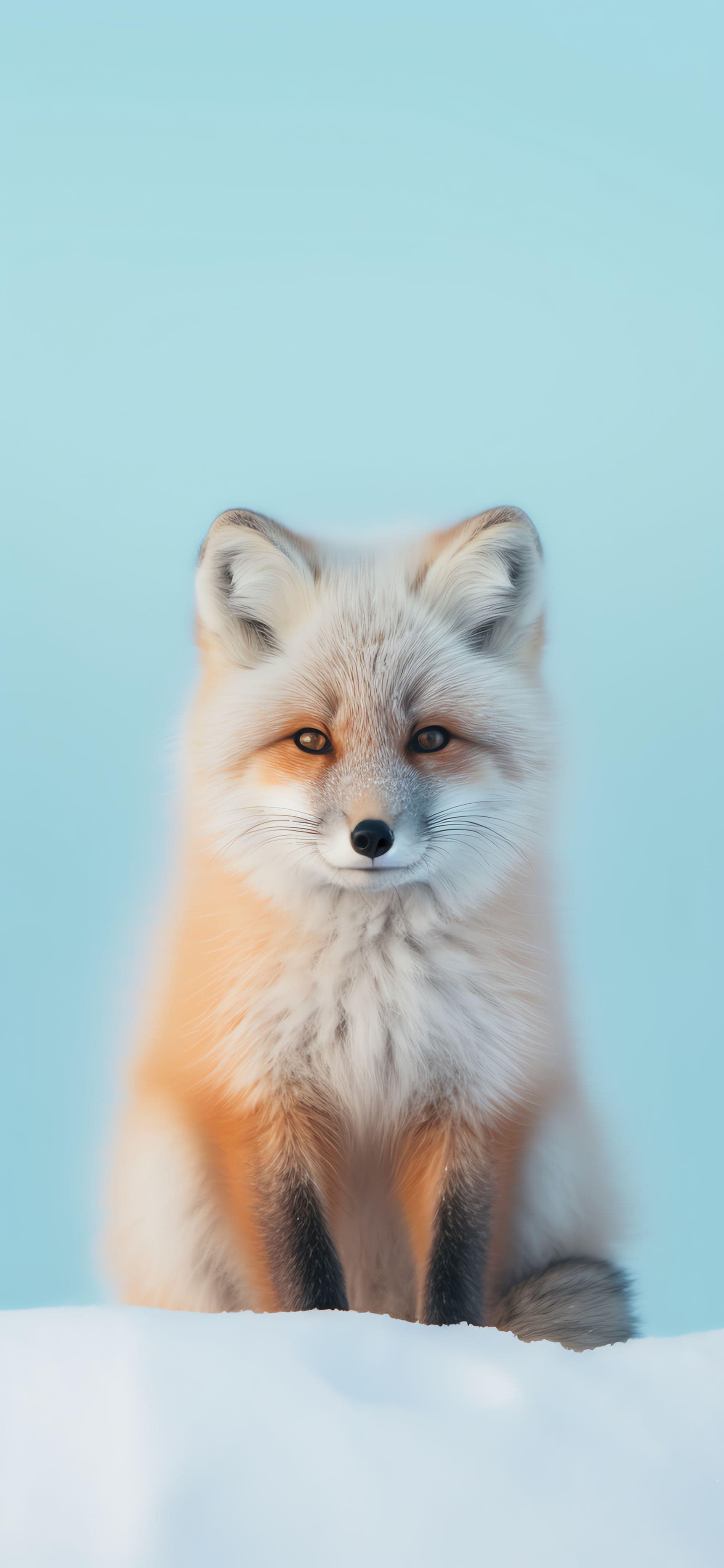 Arctic Fox Stare - Pro phone wallpaper