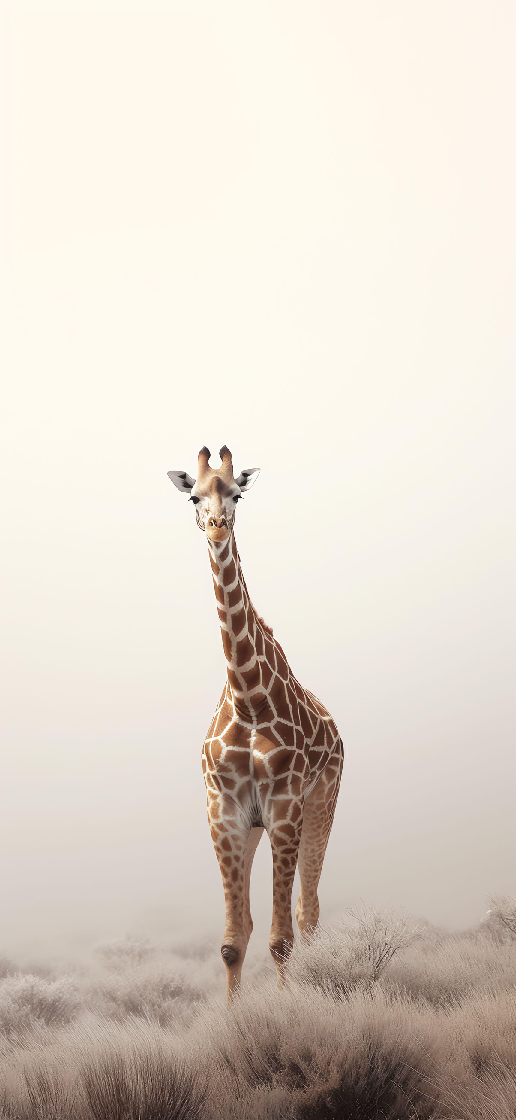 Elegant Giraffe Portrait - Pro phone wallpaper