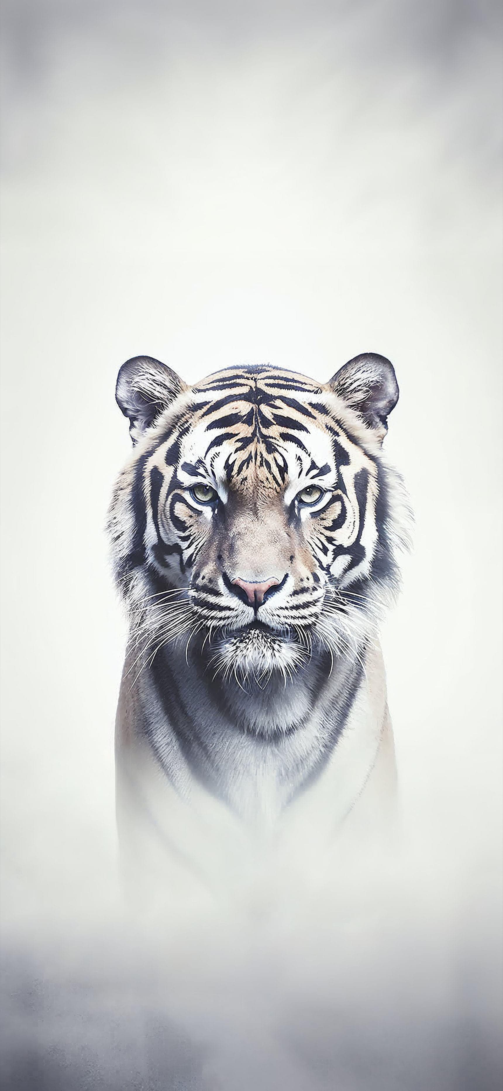 White Tiger Portrait - Pro phone wallpaper