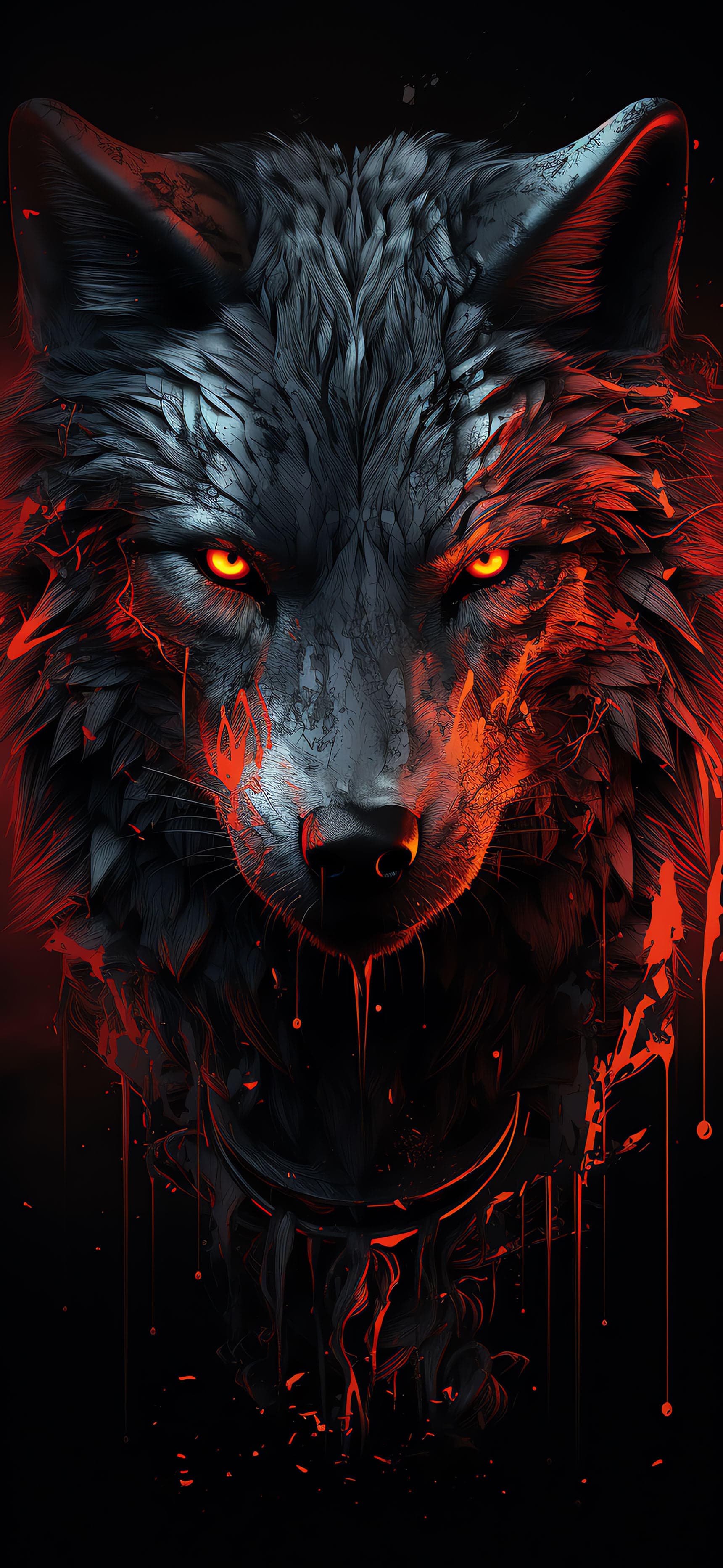 Fierce Wolf Gaze - Pro phone wallpaper