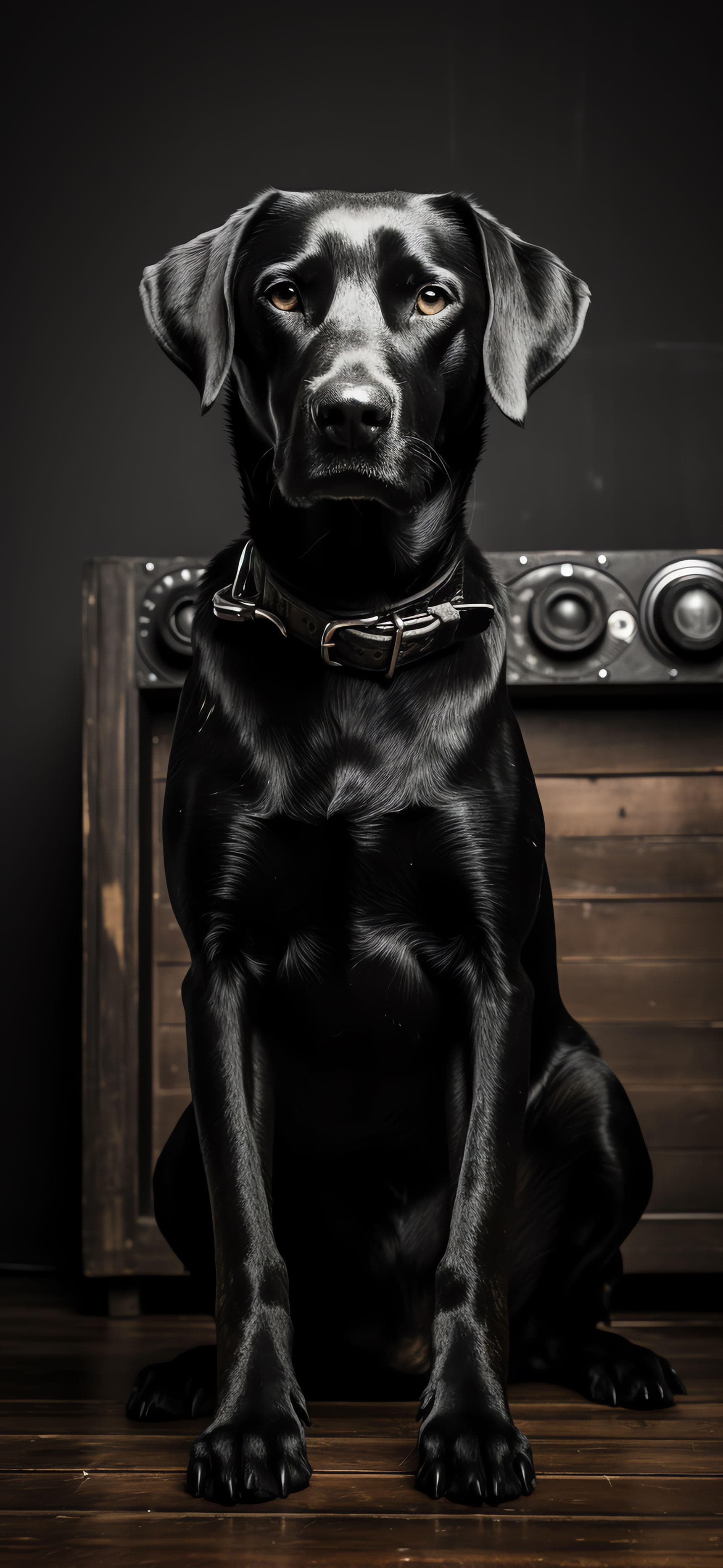 Elegant Black Labrador - Pro phone wallpaper