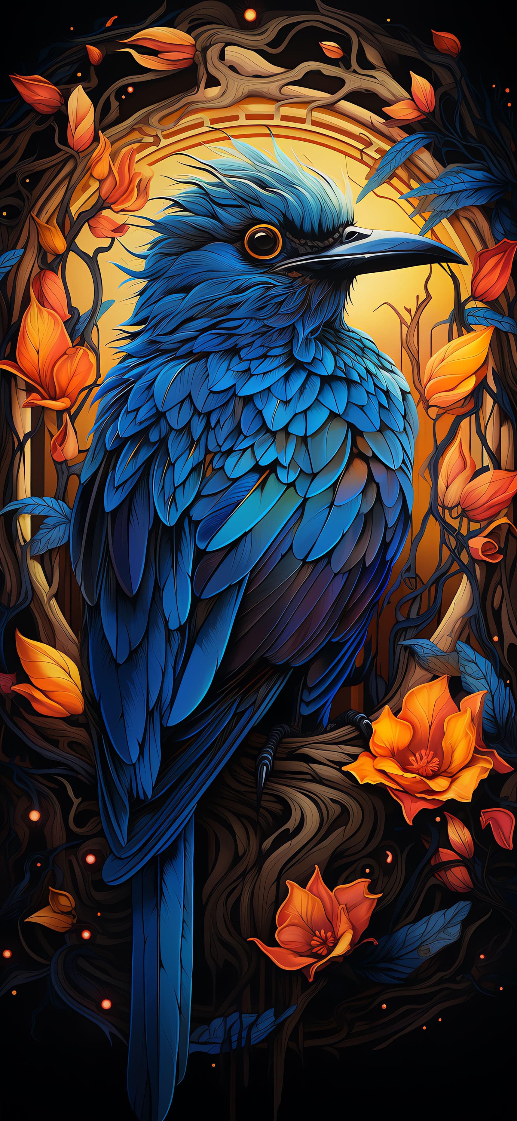 Blue Jay Portrait - Pro phone wallpaper