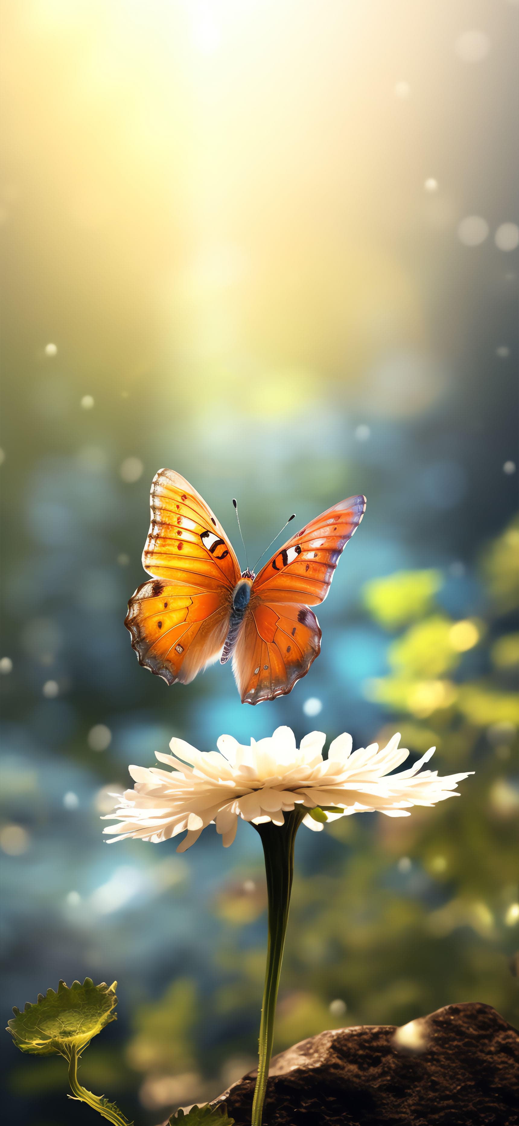 Butterfly Daisy Dream - Pro phone wallpaper