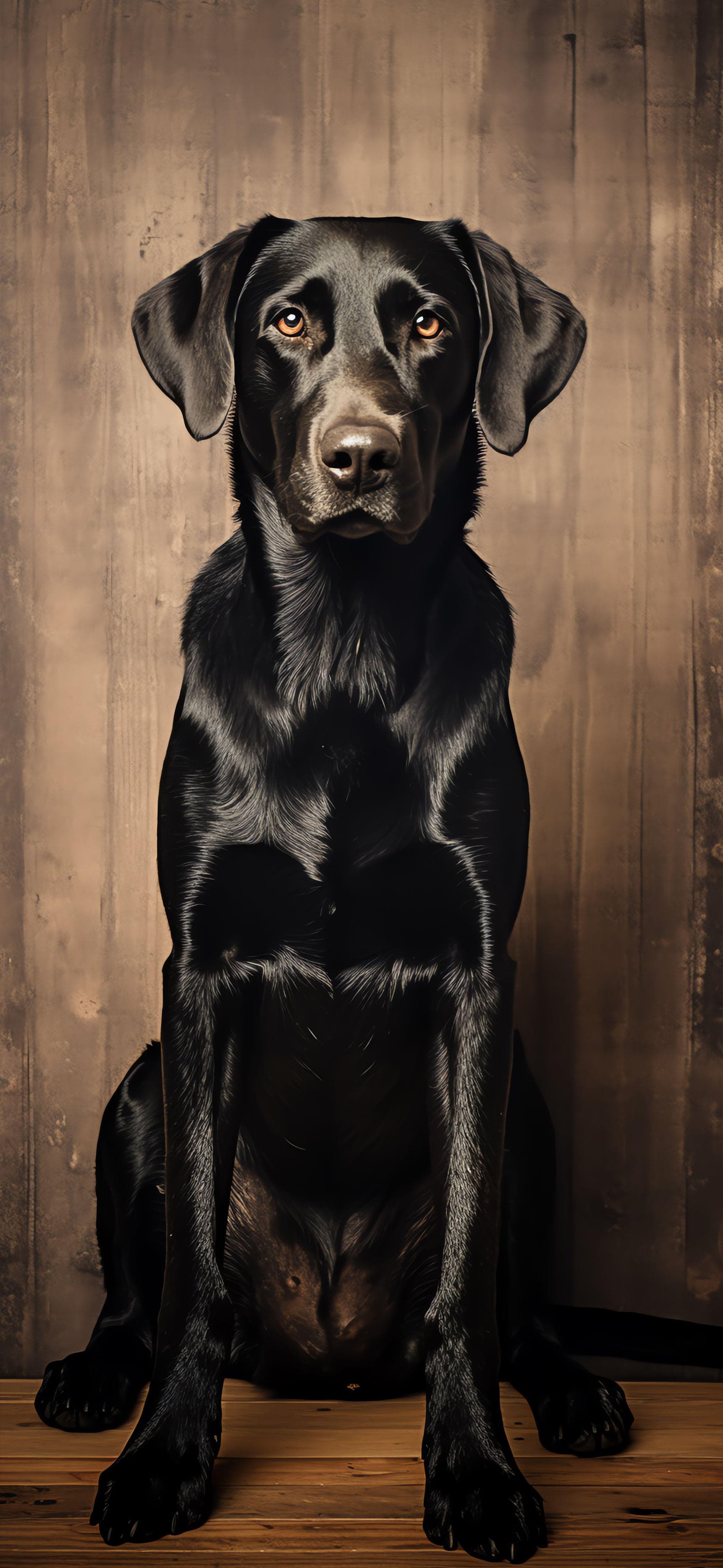 Black Labrador Portrait - Pro phone wallpaper
