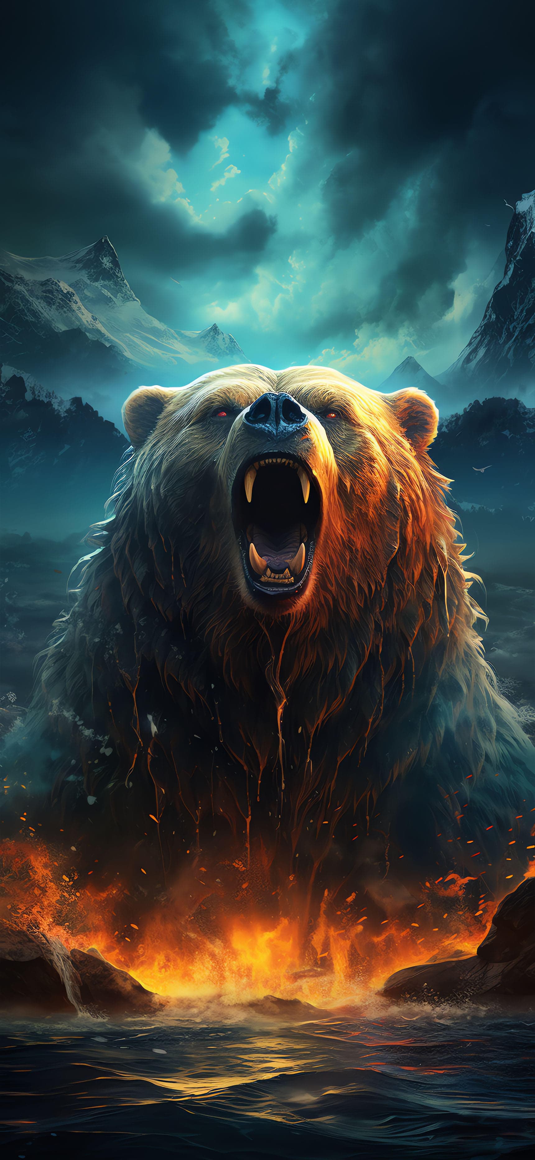 Fearsome Bear Roar - Pro phone wallpaper