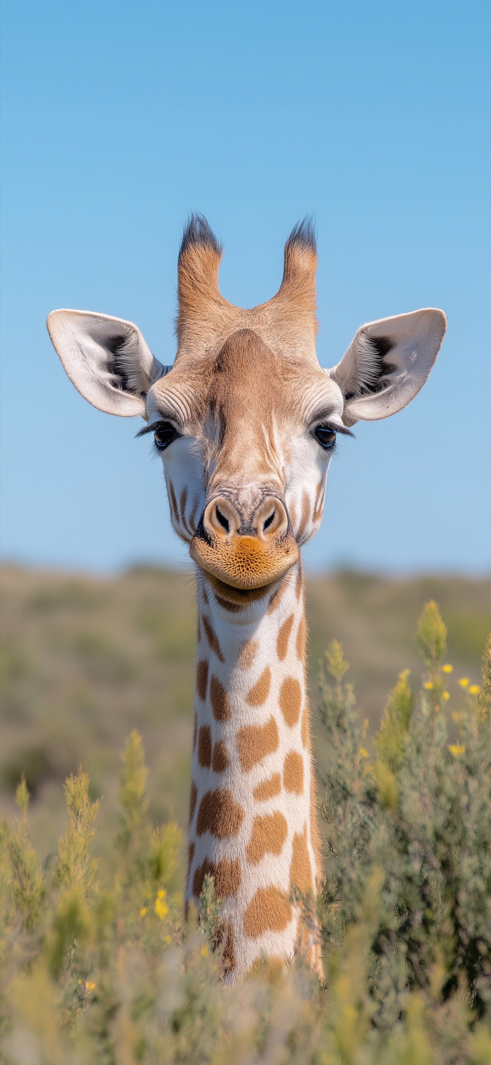 Curious Giraffe - Pro phone wallpaper