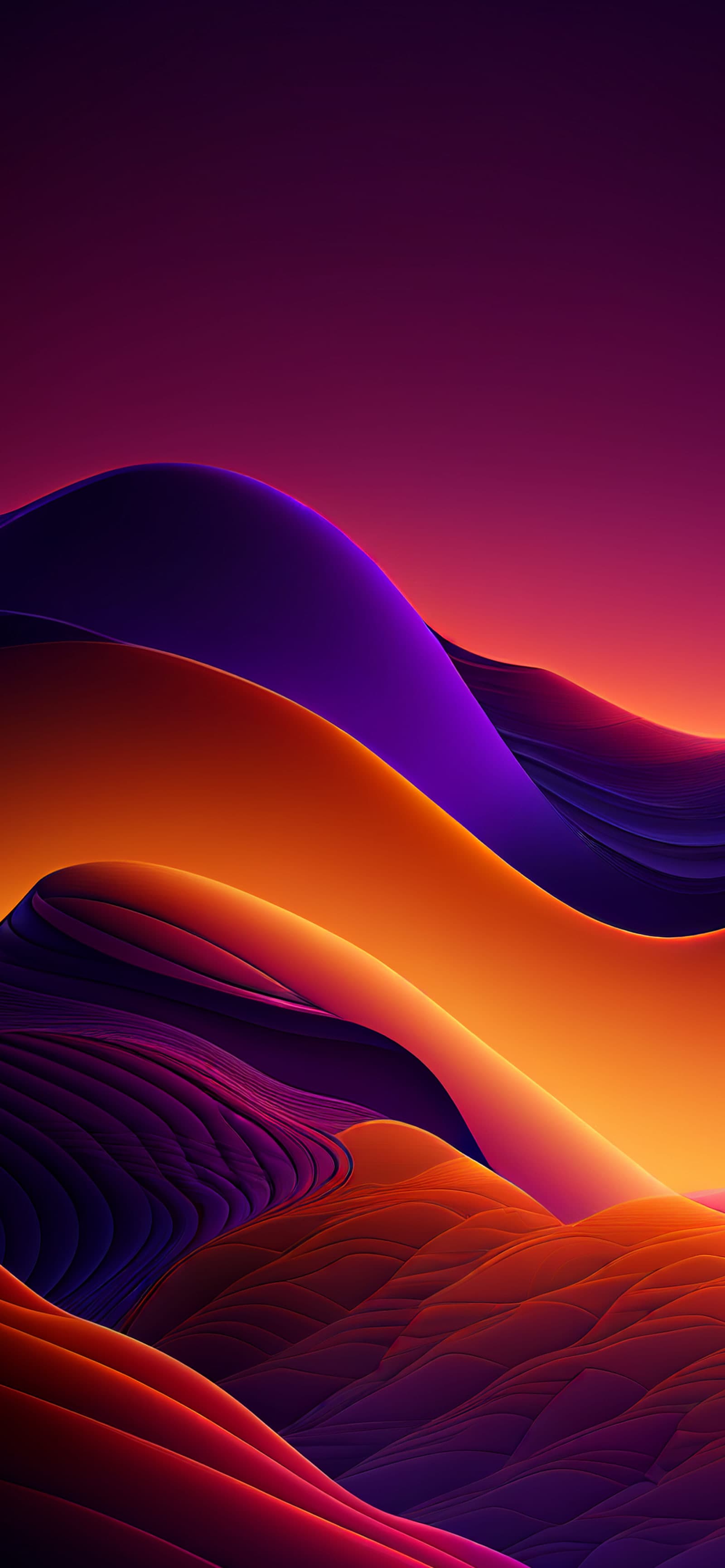Sunset Desert Waves - Pro phone wallpaper