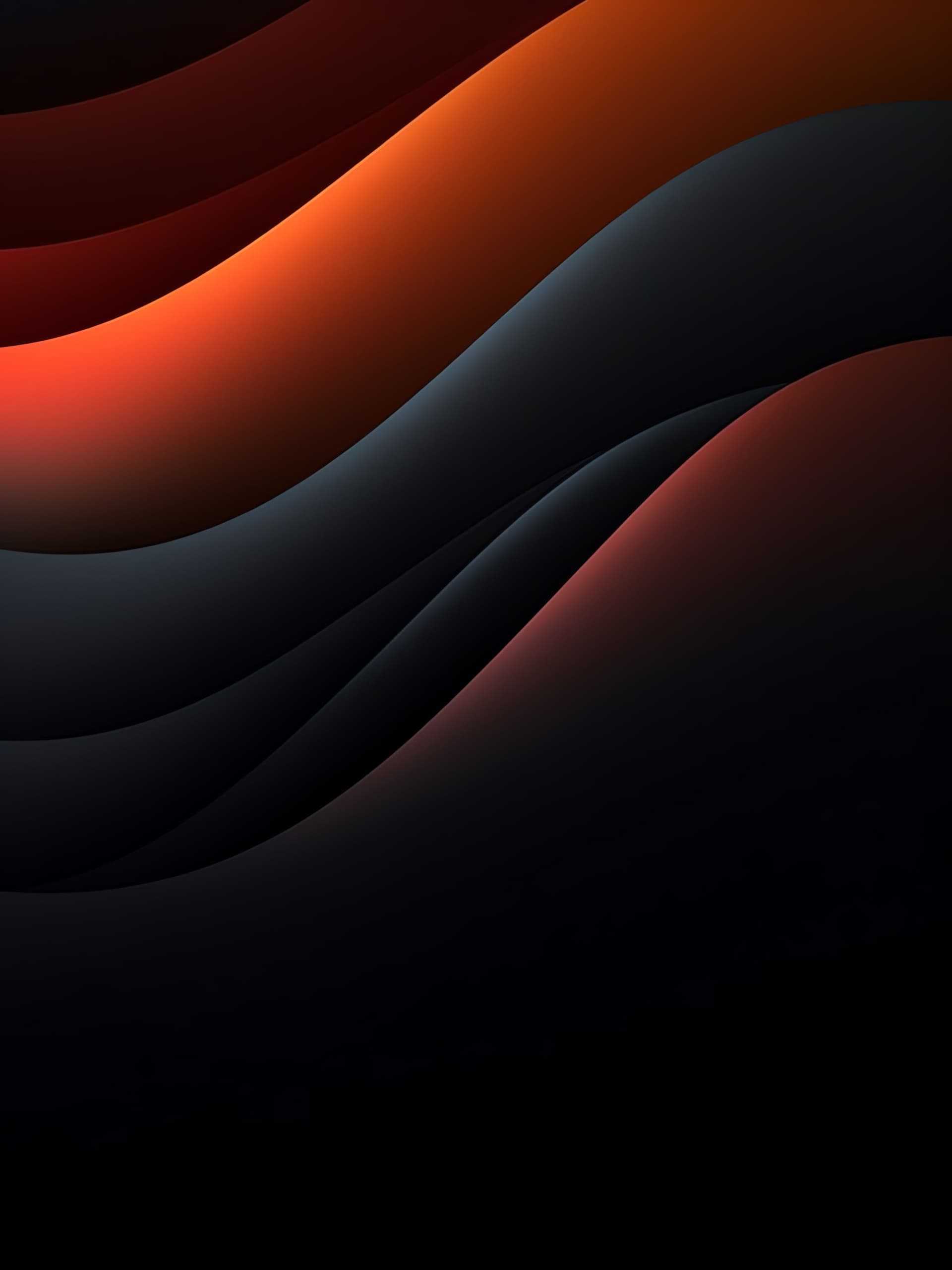 Fiery Dark Waves - Pro phone wallpaper