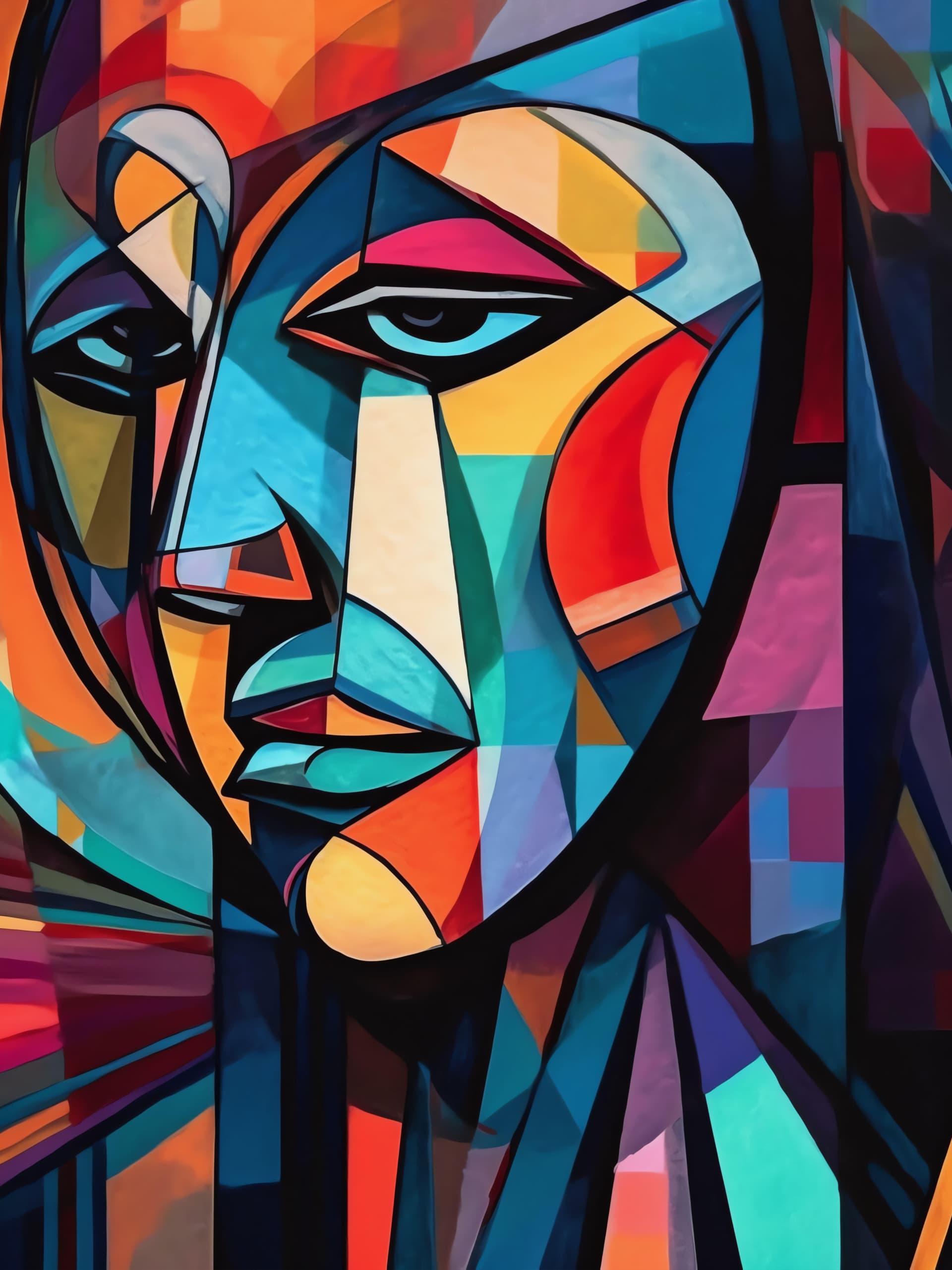 Abstract Face Portrait - Pro phone wallpaper