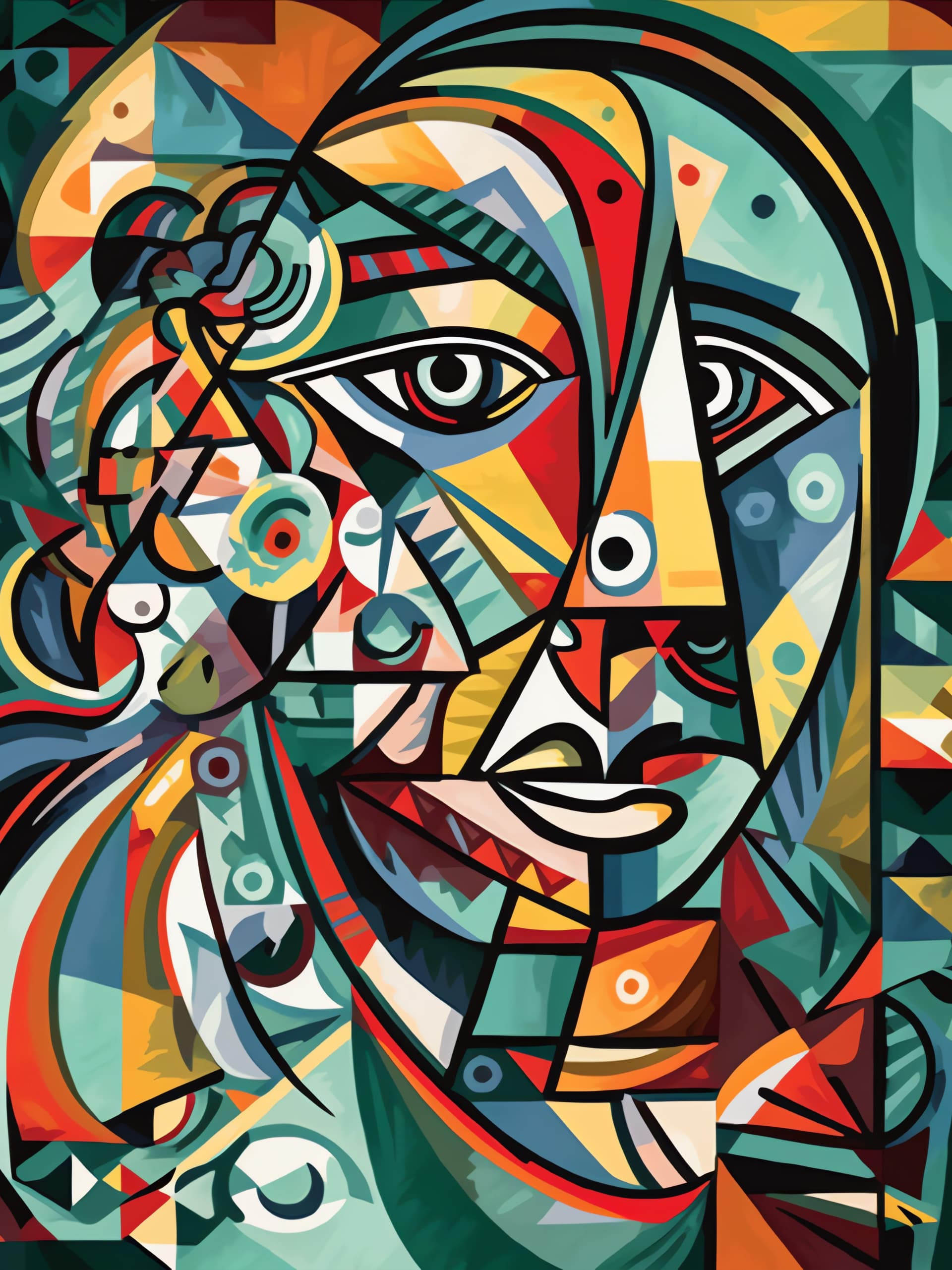Colorful Face Design - Pro phone wallpaper