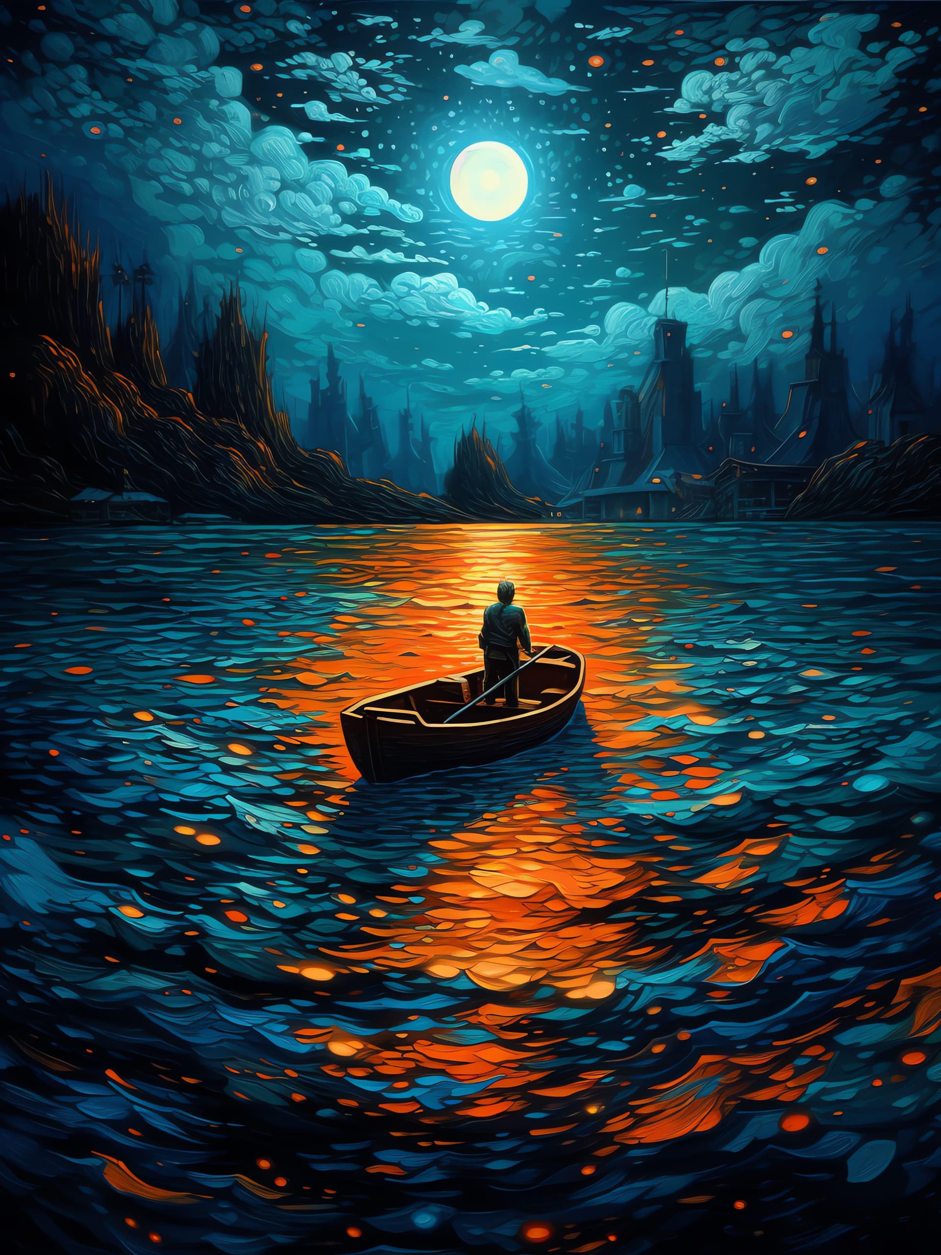 Moonlit Voyage - Pro phone wallpaper