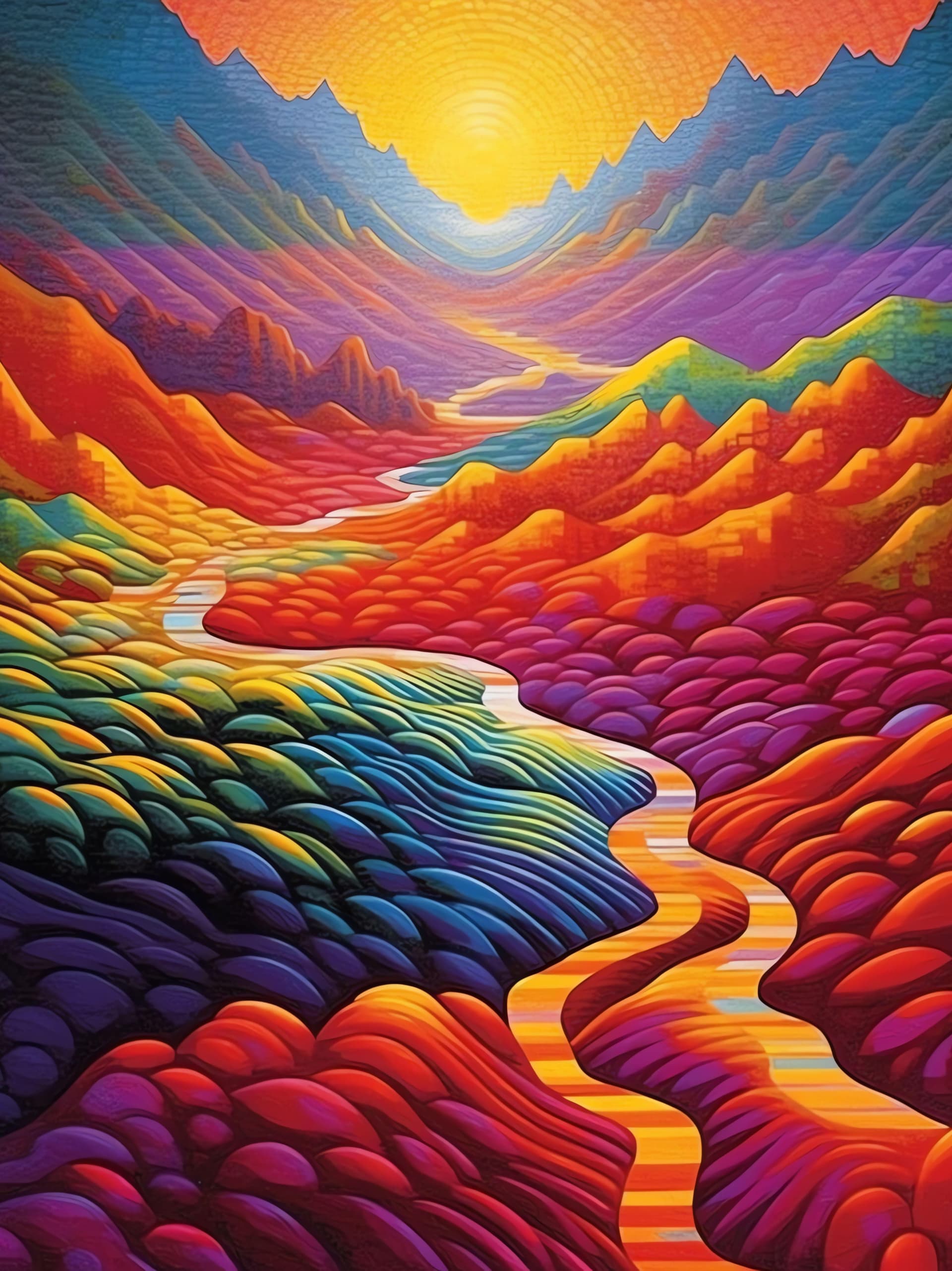 Vibrant River Valley - Pro phone wallpaper